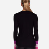Lauren Moshi Shyla Pink Ombre Lip Top Long Sleeved Top by Lauren Moshi as seen on celebrities