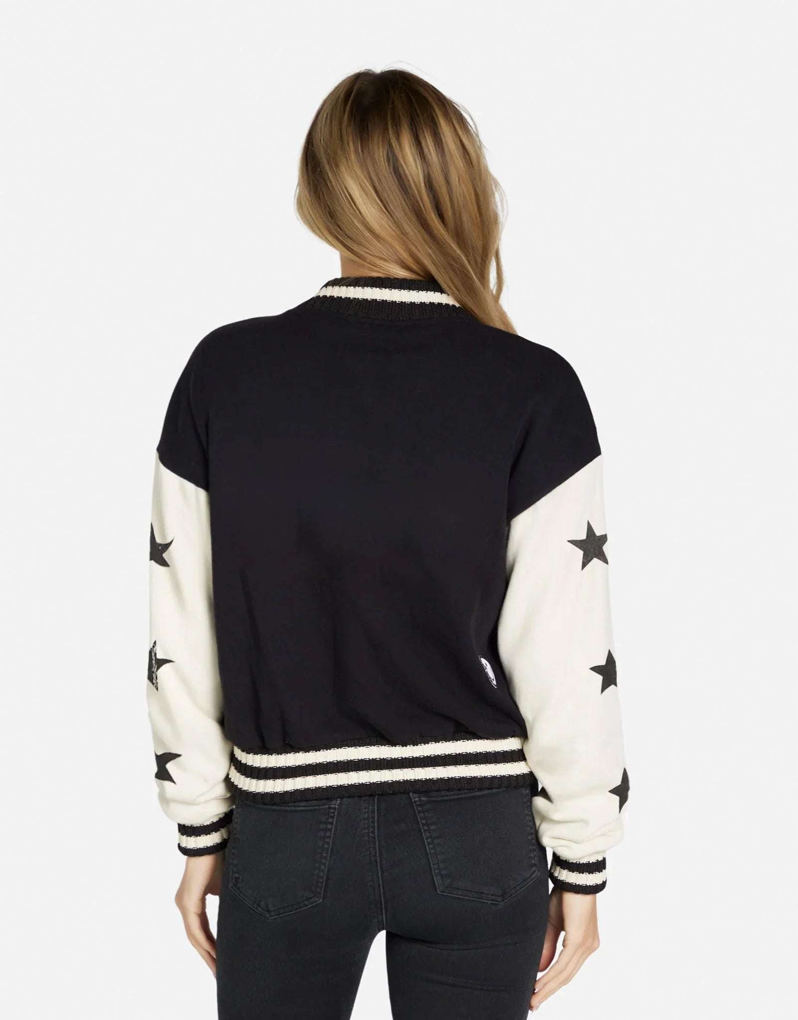 Lauren Moshi Taissa Stars Zip Jacket Zip Up Hoodie by Lauren Moshi as seen on celebrities