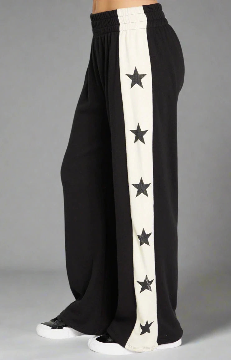 Lauren Moshi Tawny Stars Wide Leg Pants Sweatpants by Lauren Moshi as seen on celebrities