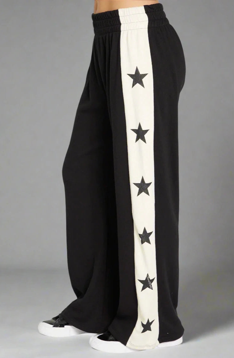 Lauren Moshi Tawny Stars Wide Leg Pants Sweatpants by Lauren Moshi as seen on celebrities