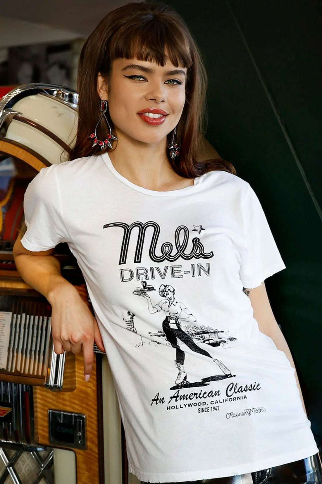 Lauren Moshi Wolf Mels Drive-In T-Shirt T-Shirt by Lauren Moshi as seen on celebrities