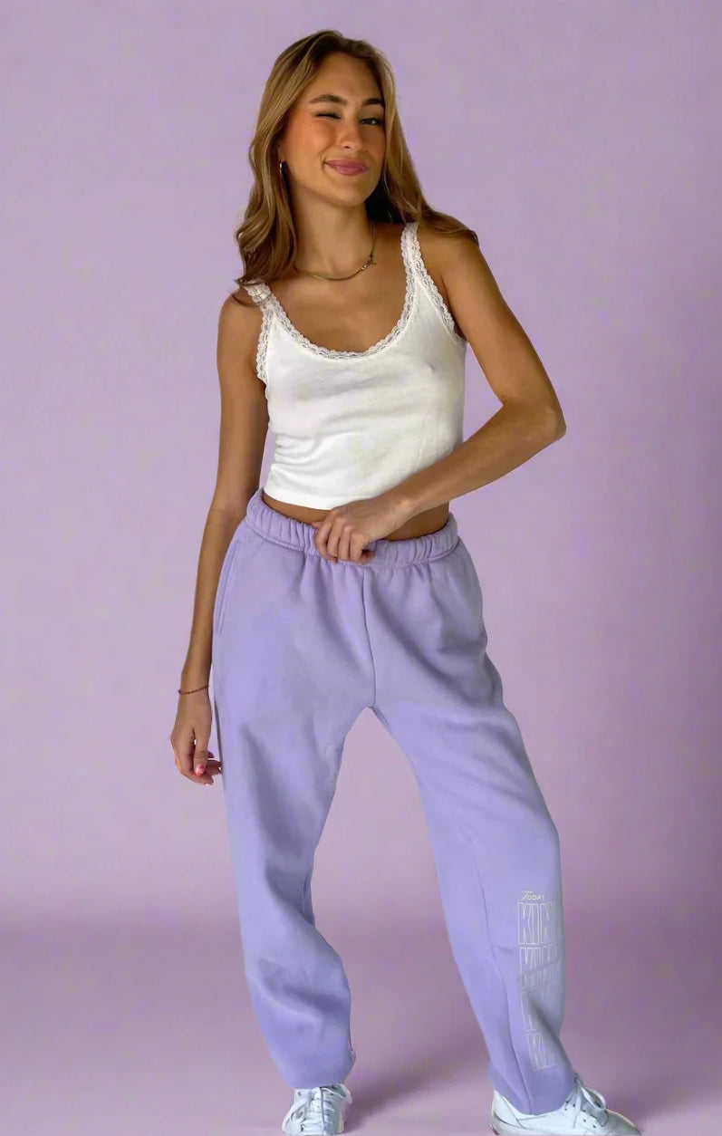 Mayfair Choose Kindness Sweatpants as seen on Catherine Tyldesley Sweatpants by The Mayfair Group as seen on celebrities