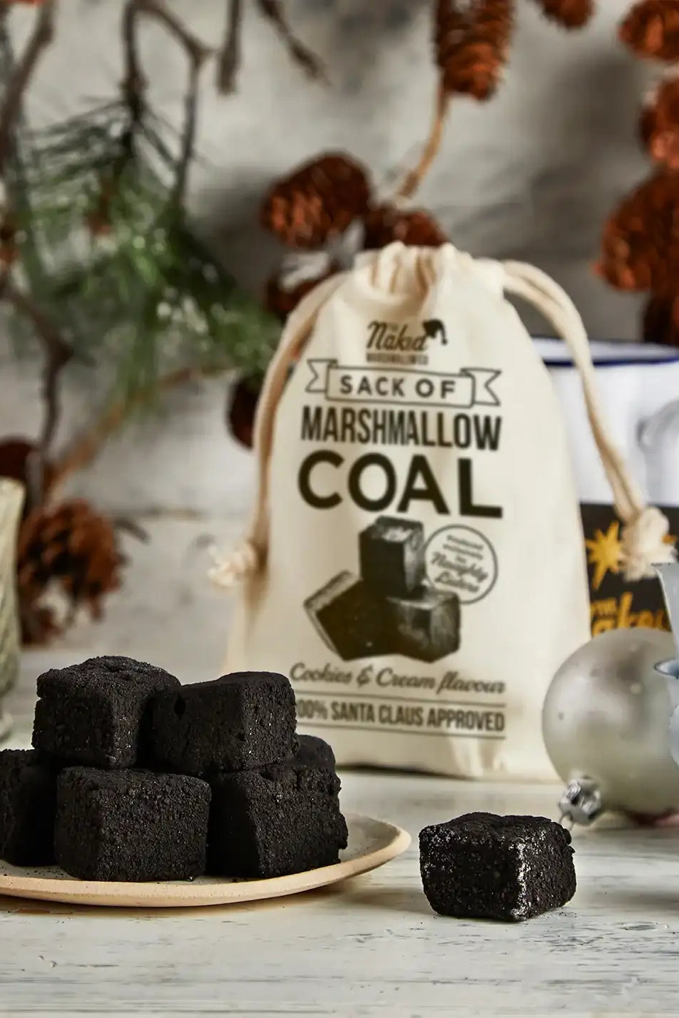 Naked Marshmallow Sack of Gourmet Marshmallow Coal