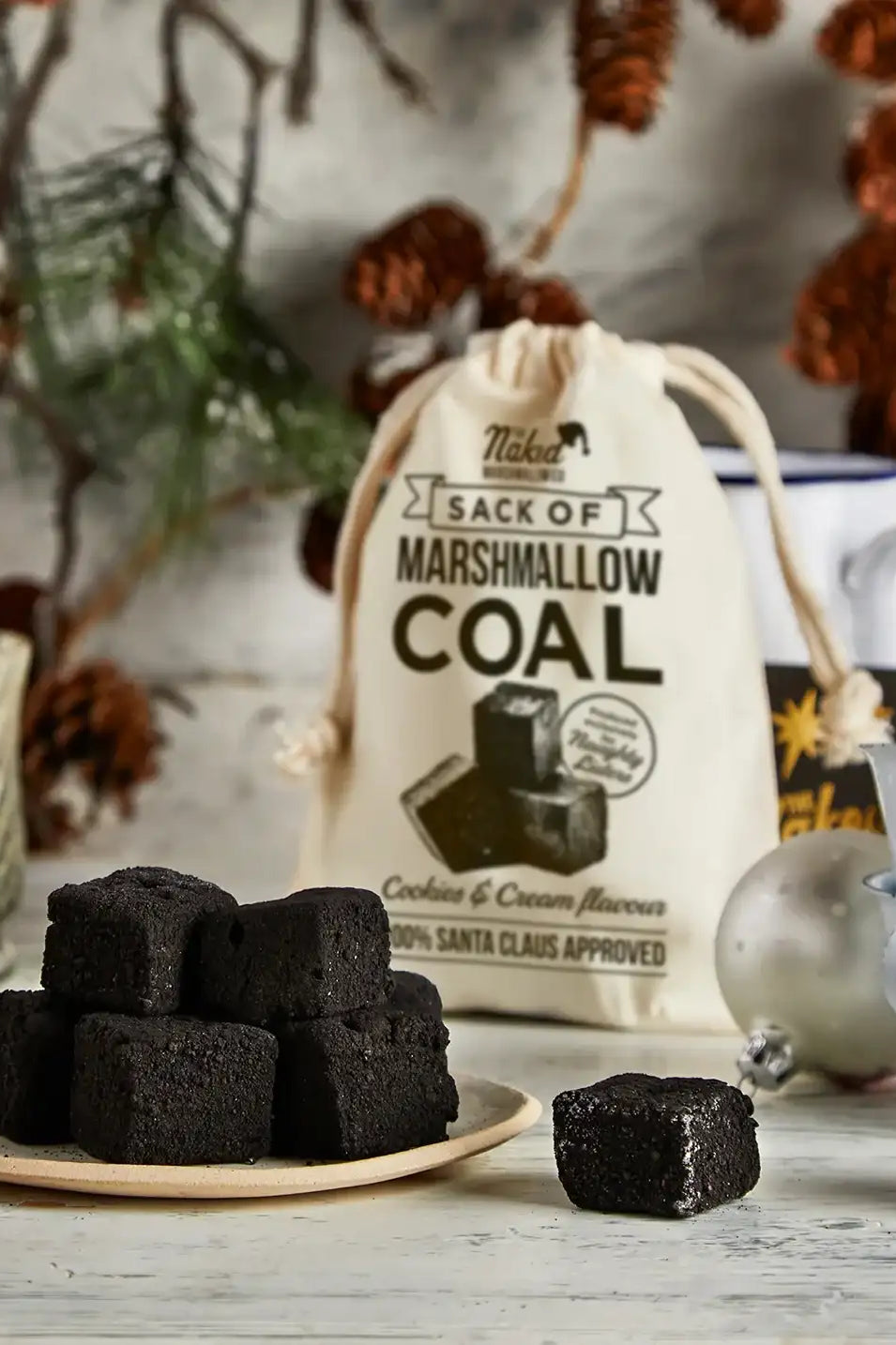 Naked Marshmallow Sack of Gourmet Marshmallow Coal