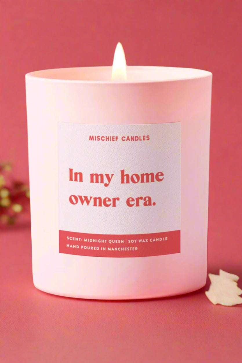 Mischief Candles New Home Gift Funny New Home Gift Candle Home Owner Era Candles by Mischief Candles as seen on celebrities