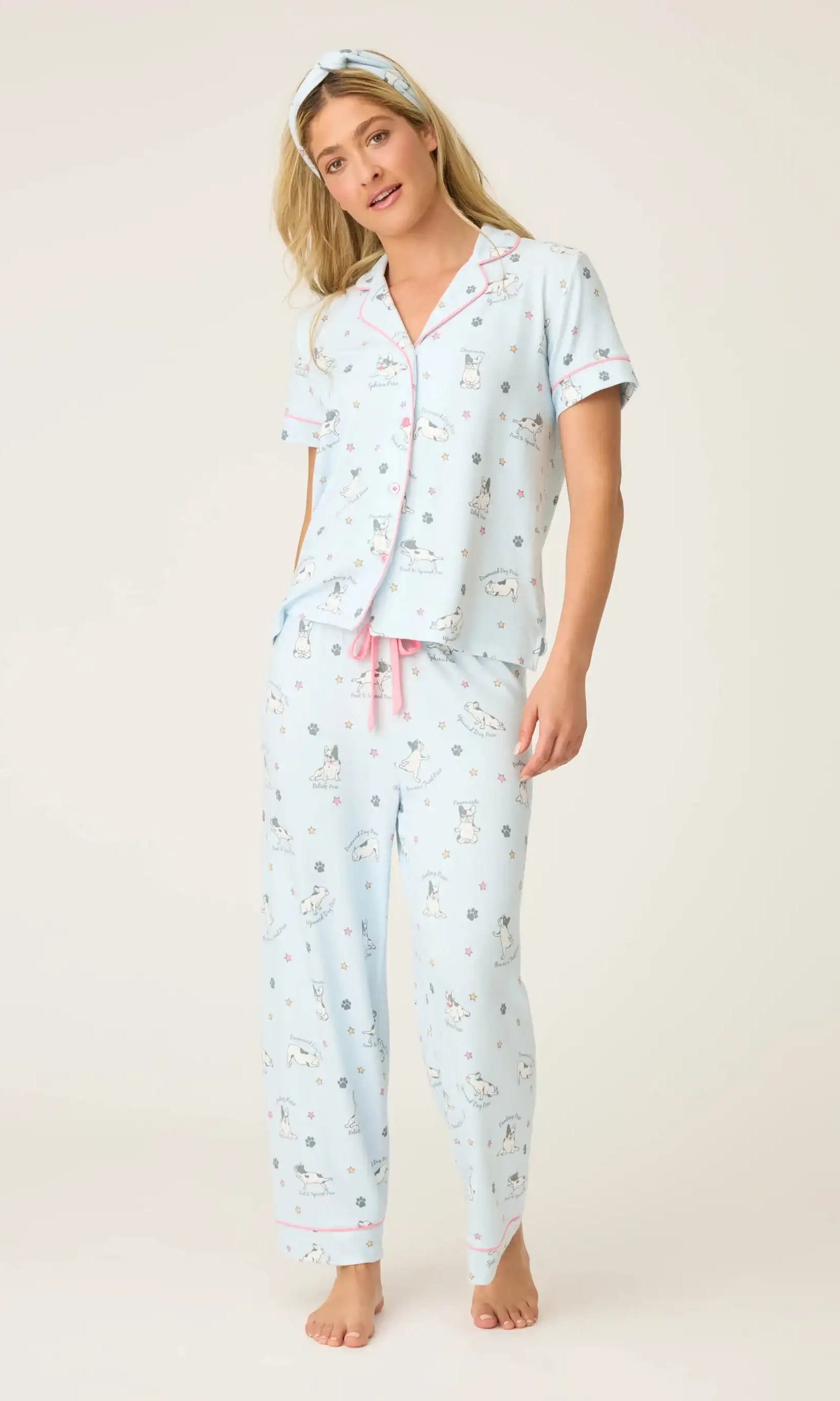 PJ Salvage Paws & Breathe Dog Print 3-Piece PJ Set