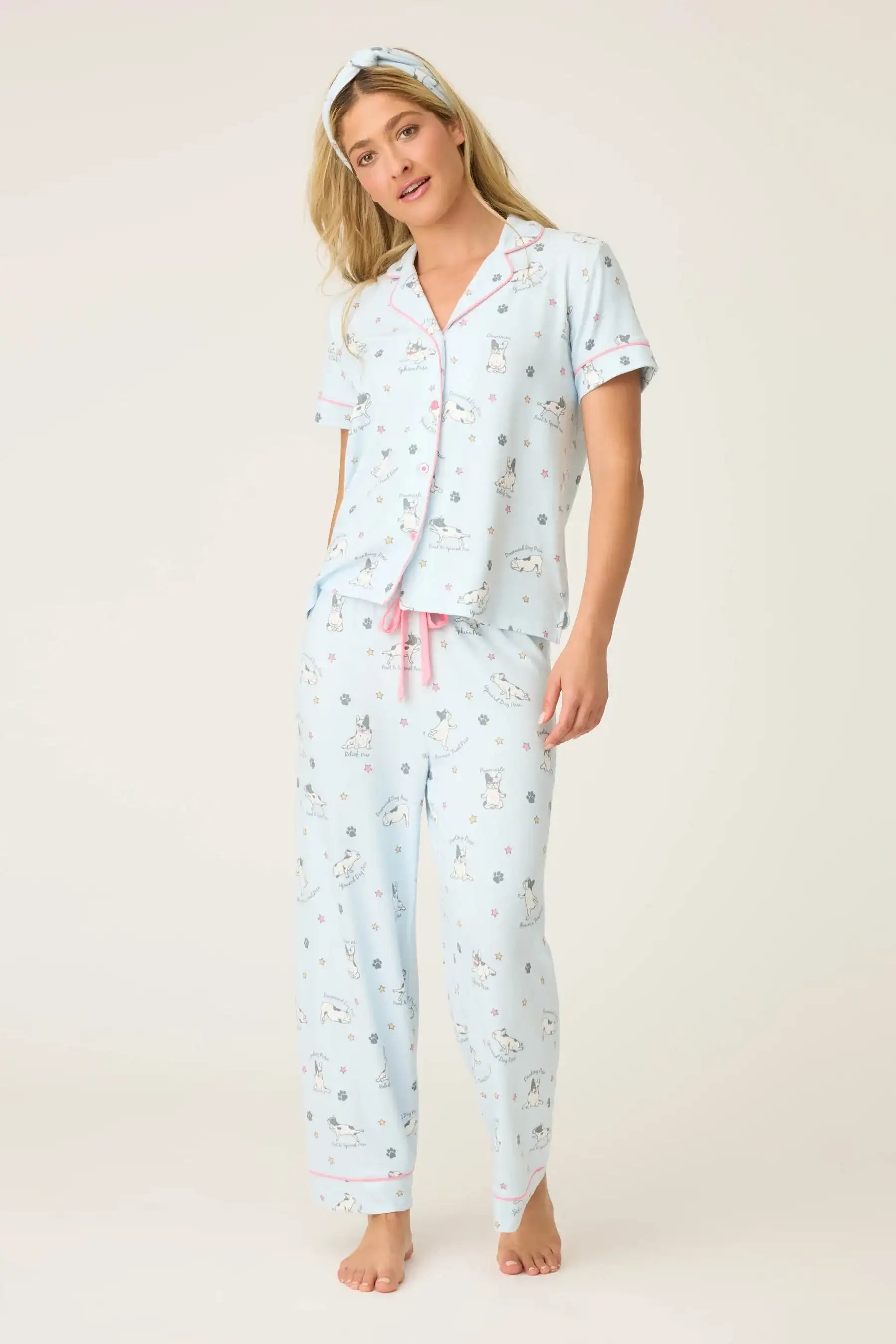 PJ Salvage Paws & Breathe Dog Print 3-Piece PJ Set