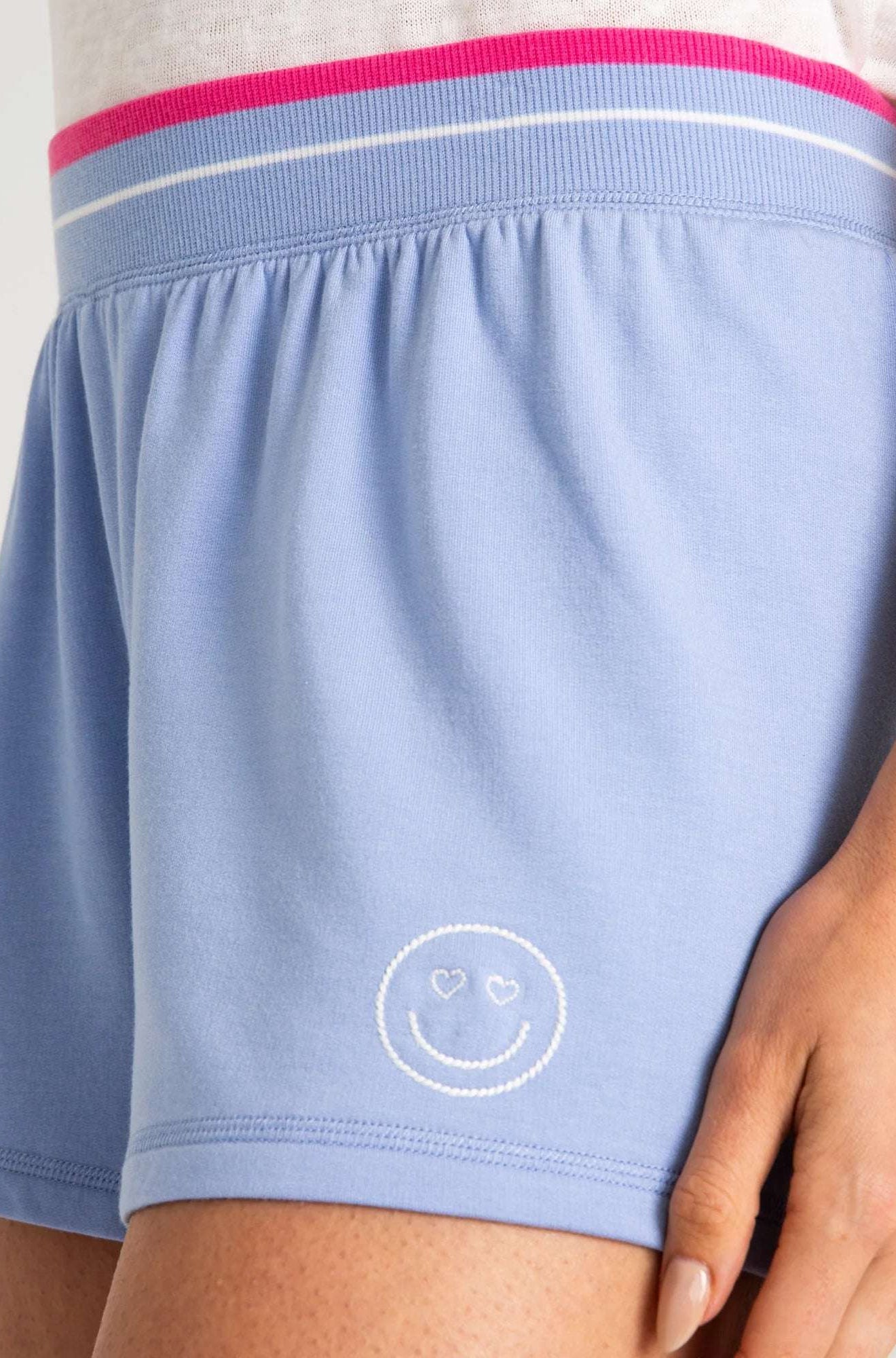 PJ Salvage Choose Happy Blue PJ Shorts Pyjamas by PJ Salvage as seen on celebrities