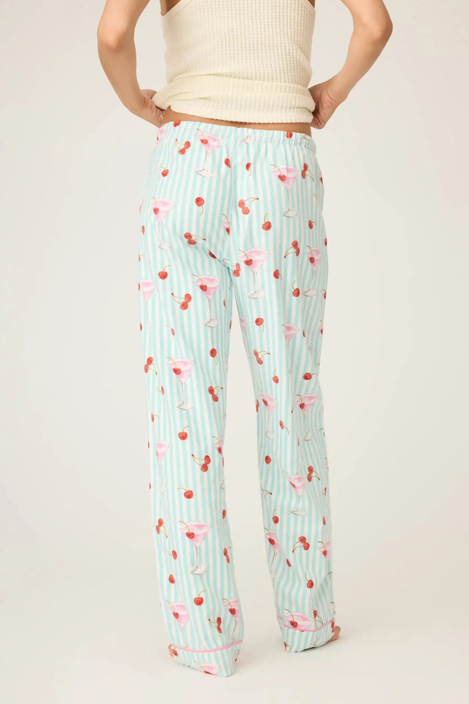 PJ Salvage Ma Cherie Cherry Print Flannel PJ Pants