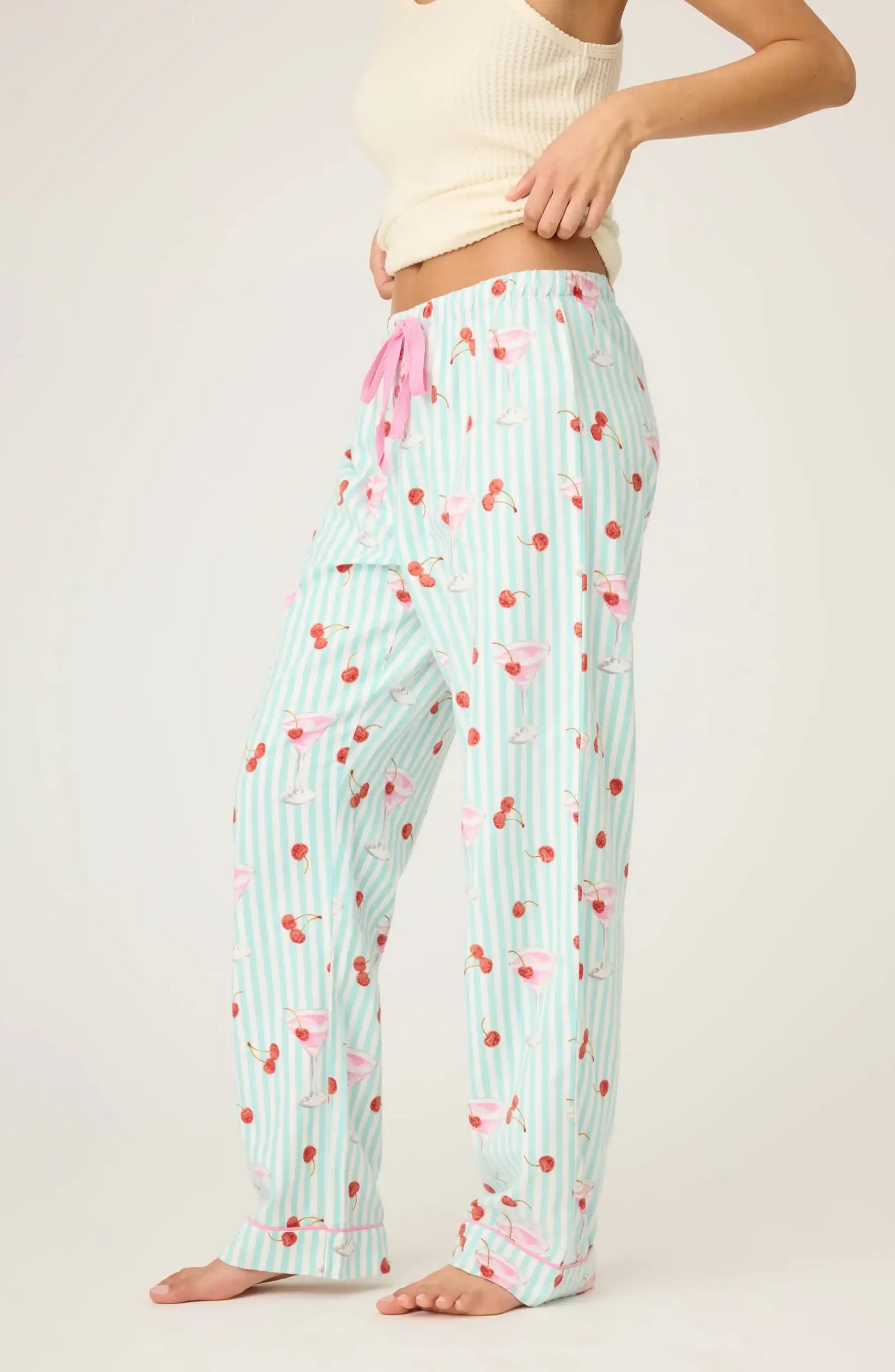 PJ Salvage Ma Cherie Cherry Print Flannel PJ Pants