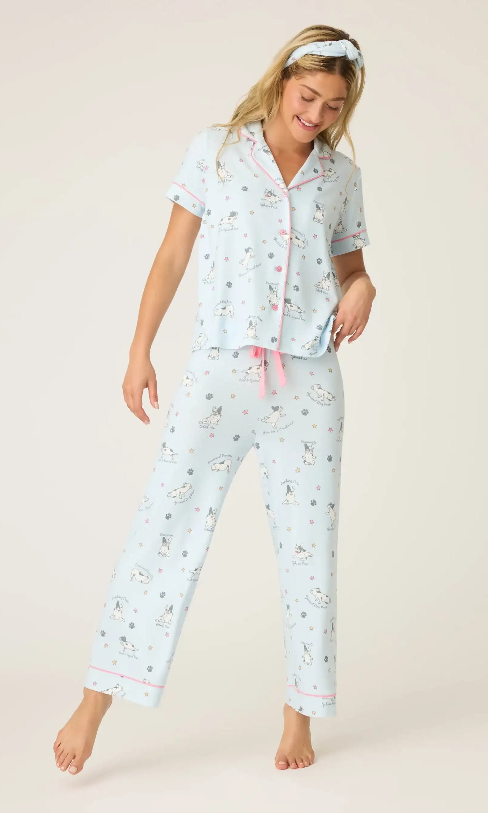 PJ Salvage Paws & Breathe Dog Print 3-Piece PJ Set