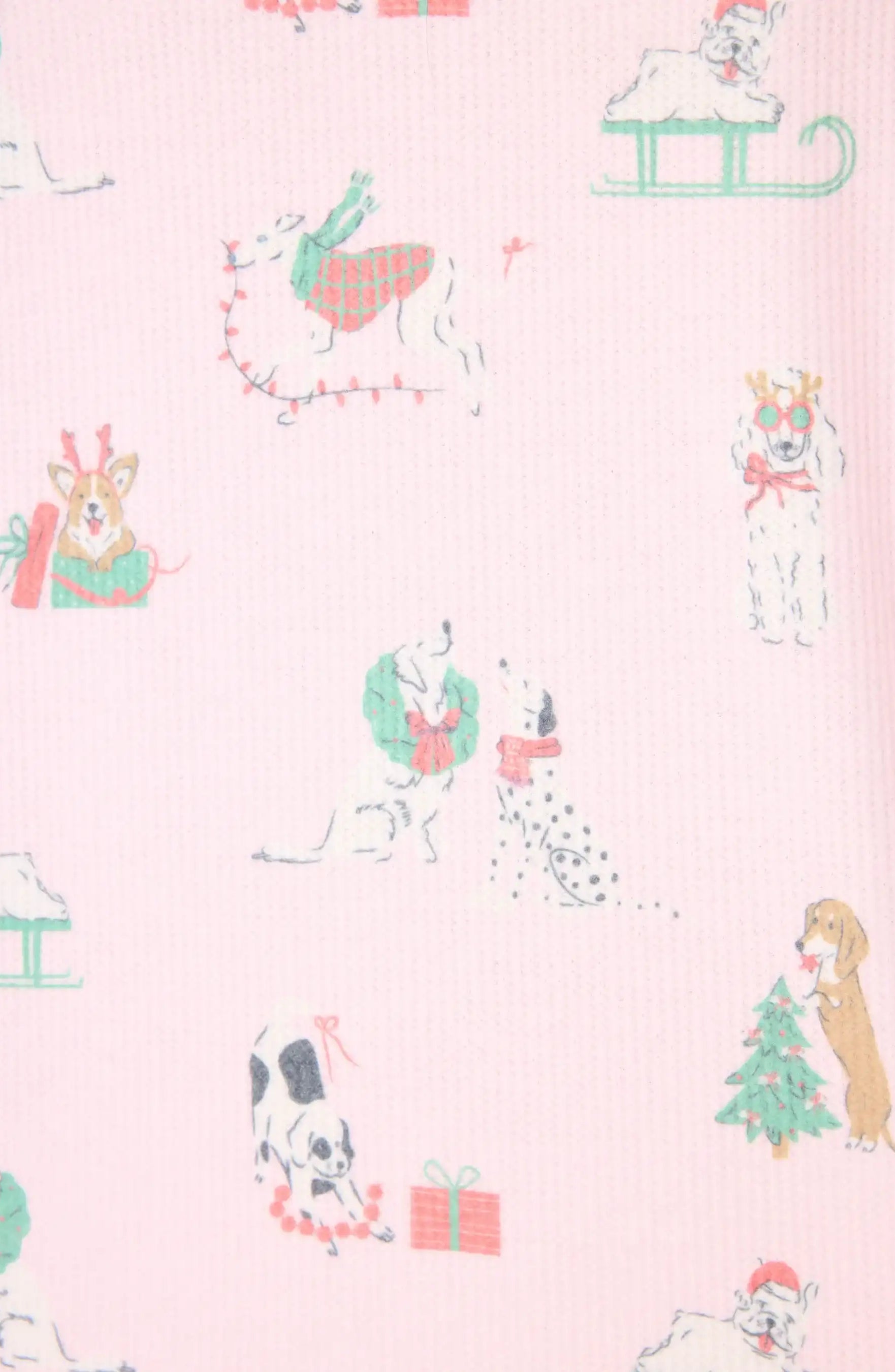 PJ Salvage Peace & Pawlidays Dog Print PJ Top