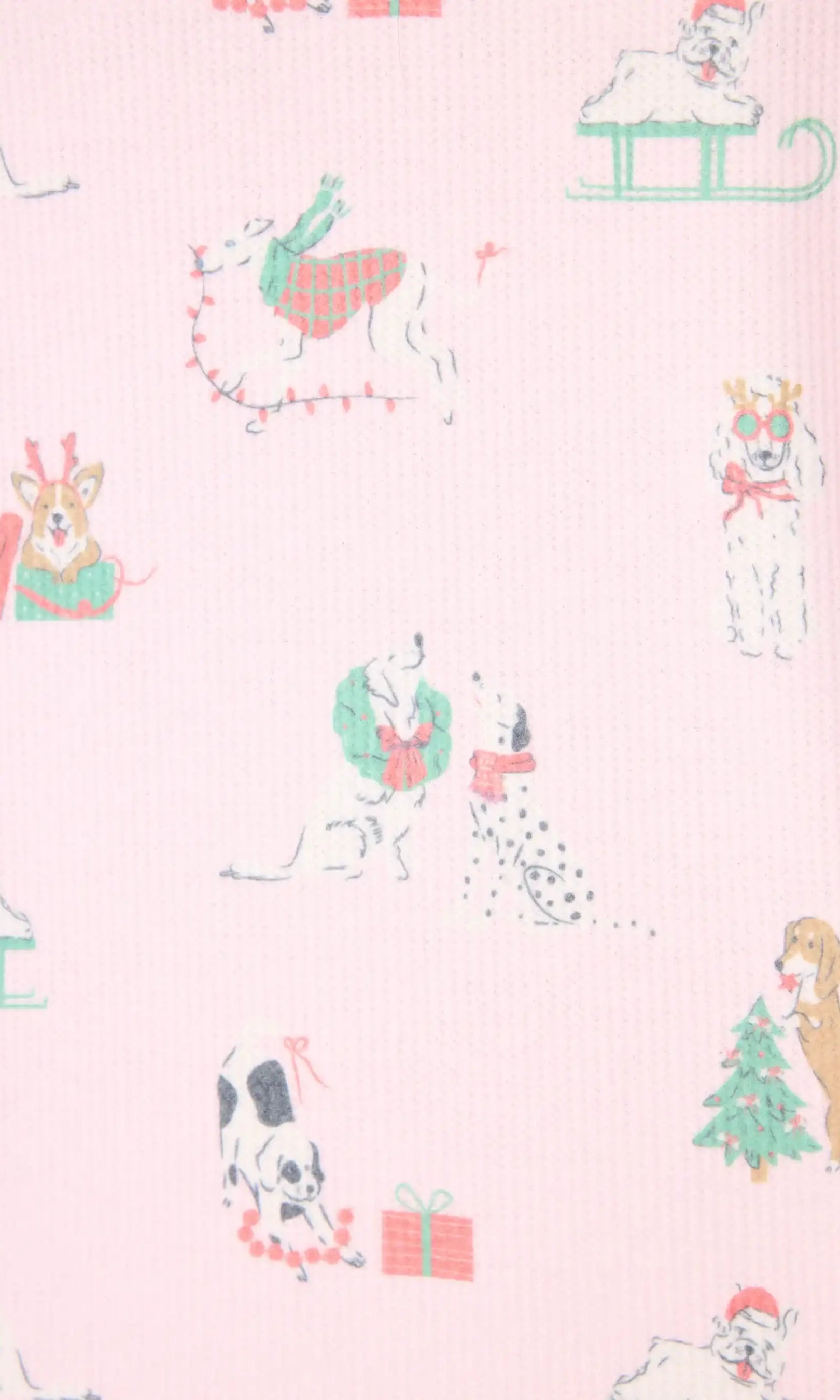 PJ Salvage Peace & Pawlidays Dog Print PJ Top