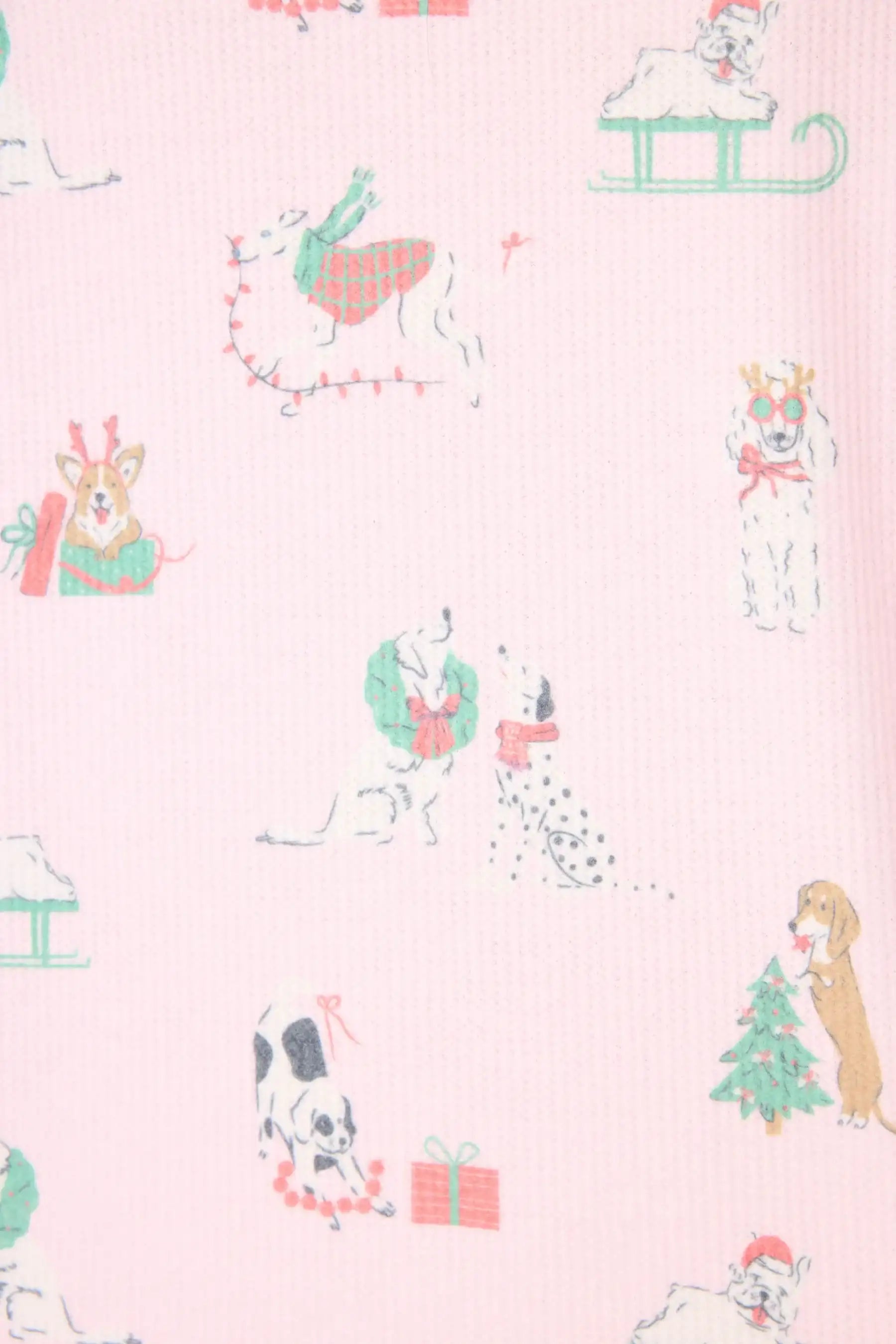 PJ Salvage Peace & Pawlidays Dog Print PJ Top