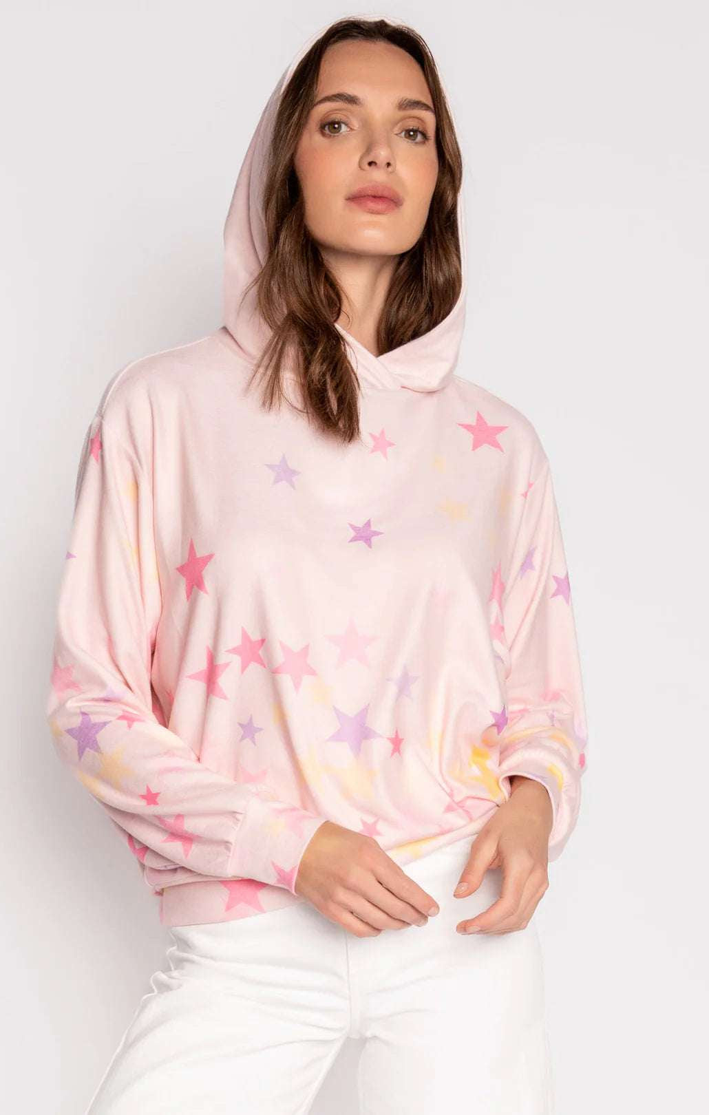 PJ Salvage Peach Party Star Hoodie Hoodie by PJ Salvage as seen on celebrities