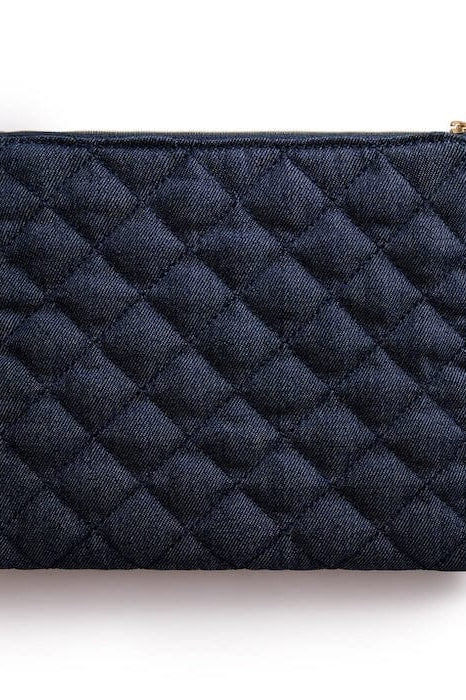 Packed Party Back to Fun Denim Everything Pouch Clutch Bag by Packed Party as seen on celebrities