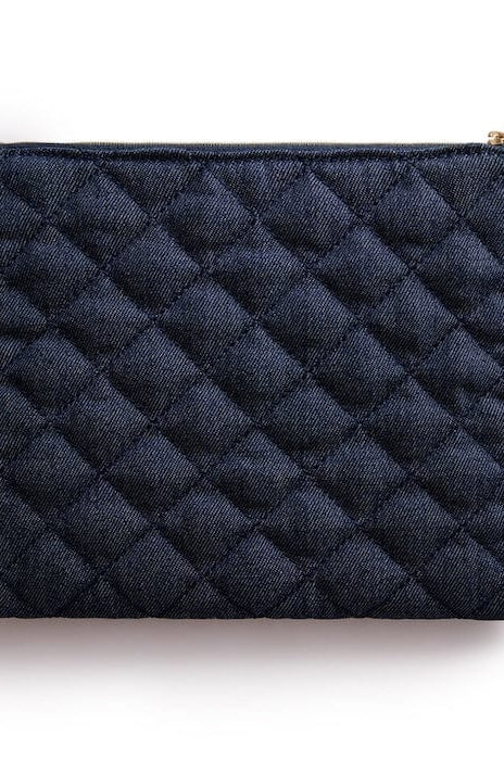 Packed Party Back to Fun Denim Everything Pouch Clutch Bag by Packed Party as seen on celebrities