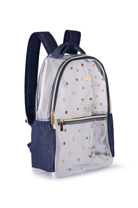 Packed Party Back to Fun Denim & Gems Backpack Backpack by Packed Party as seen on celebrities