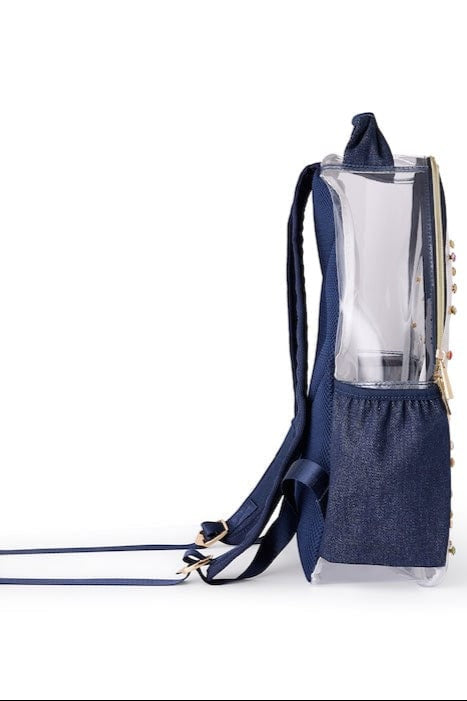 Packed Party Back to Fun Denim & Gems Backpack Backpack by Packed Party as seen on celebrities