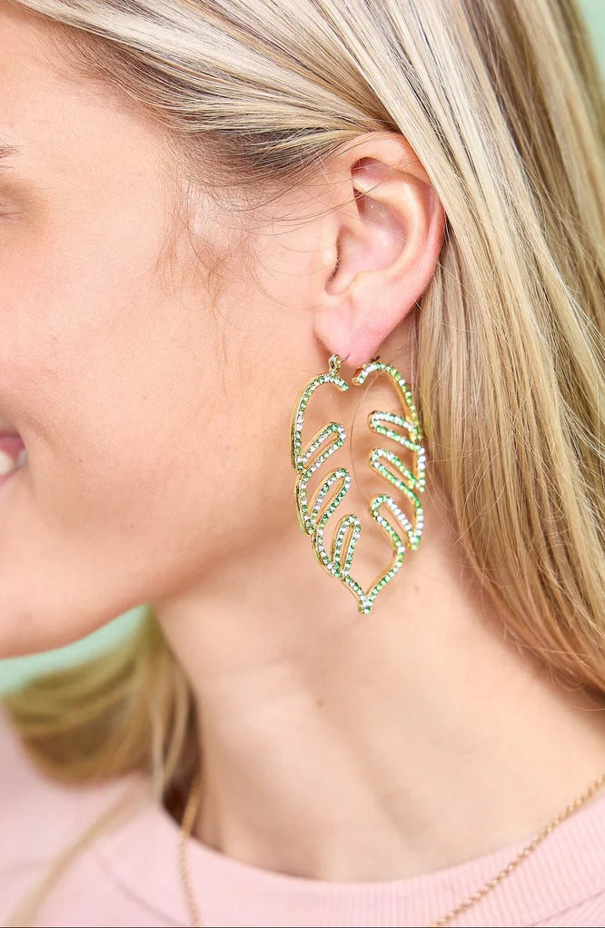 Shop Packed Party Palm Paradise Rhinestone Earrings Online