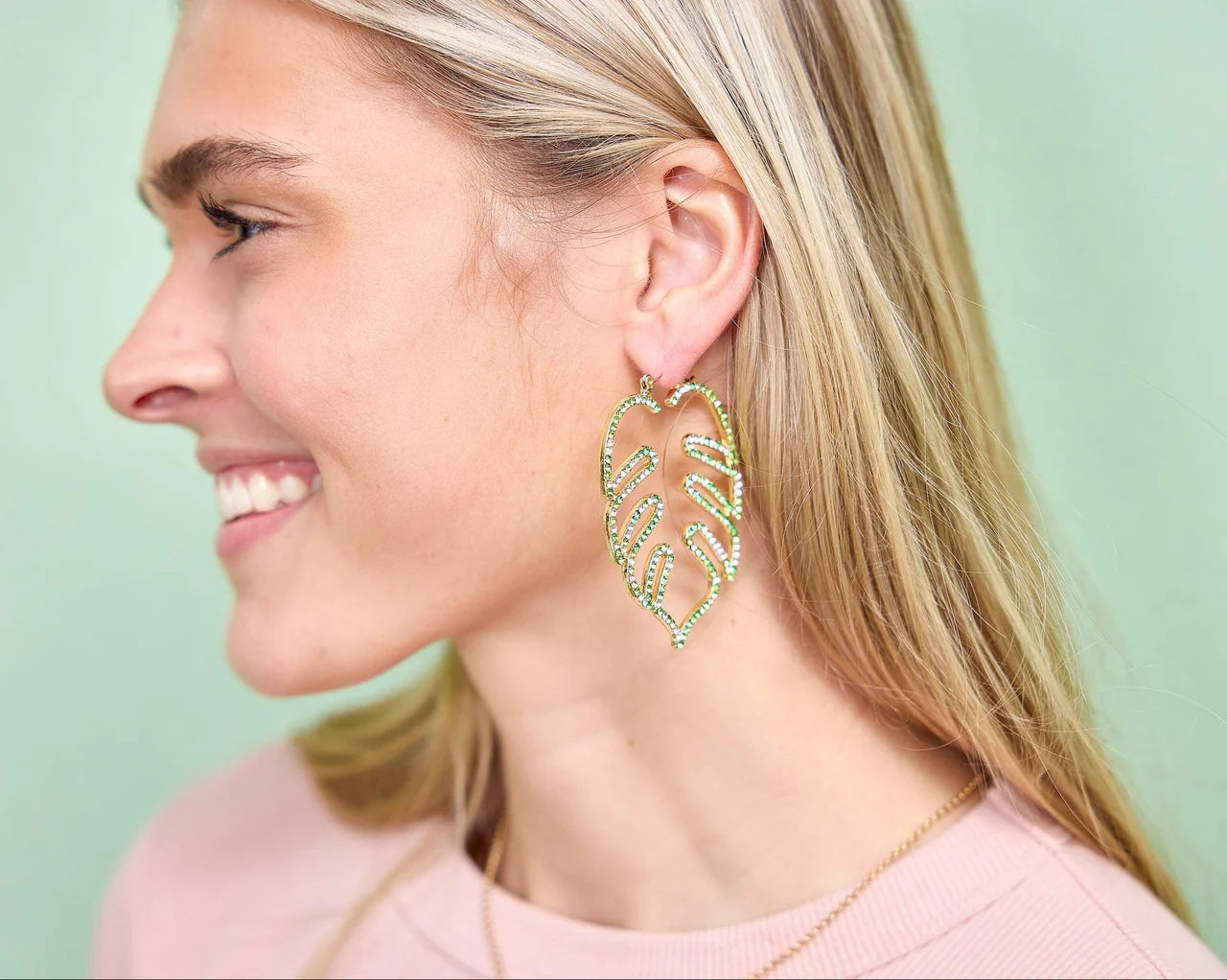 Shop Packed Party Palm Paradise Rhinestone Earrings Online