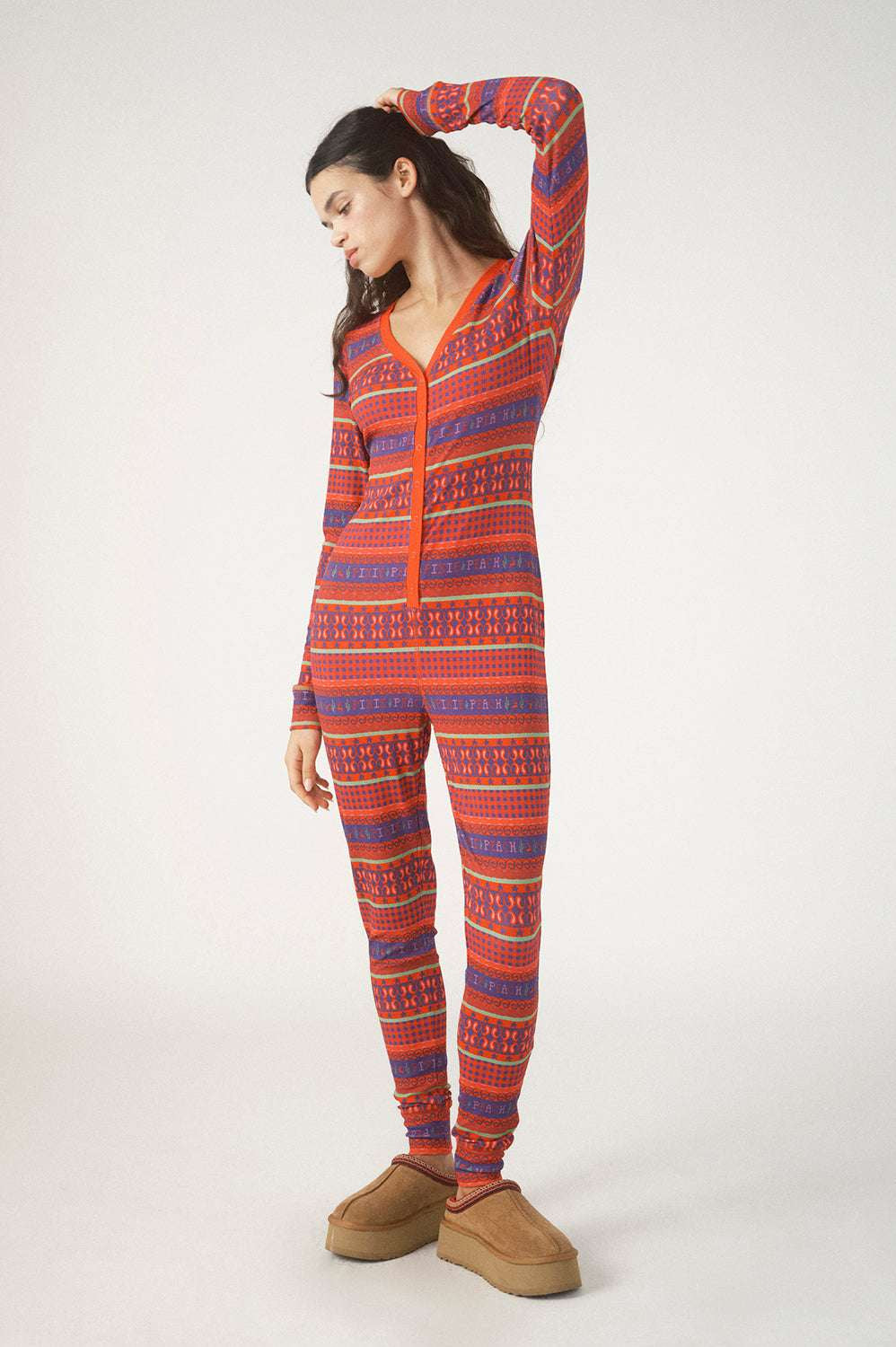 Pixie & Peach Fairisle Christmas Onesie