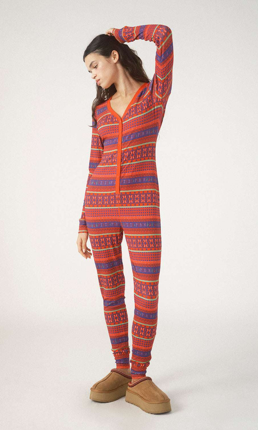 Pixie & Peach Fairisle Christmas Onesie