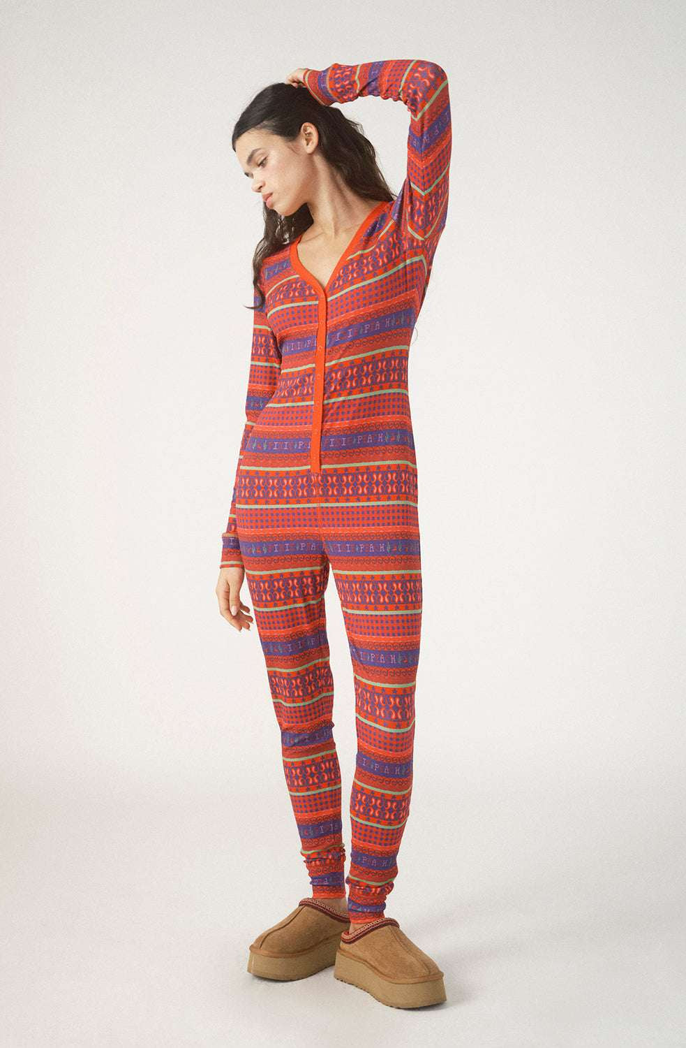 Pixie & Peach Fairisle Christmas Onesie