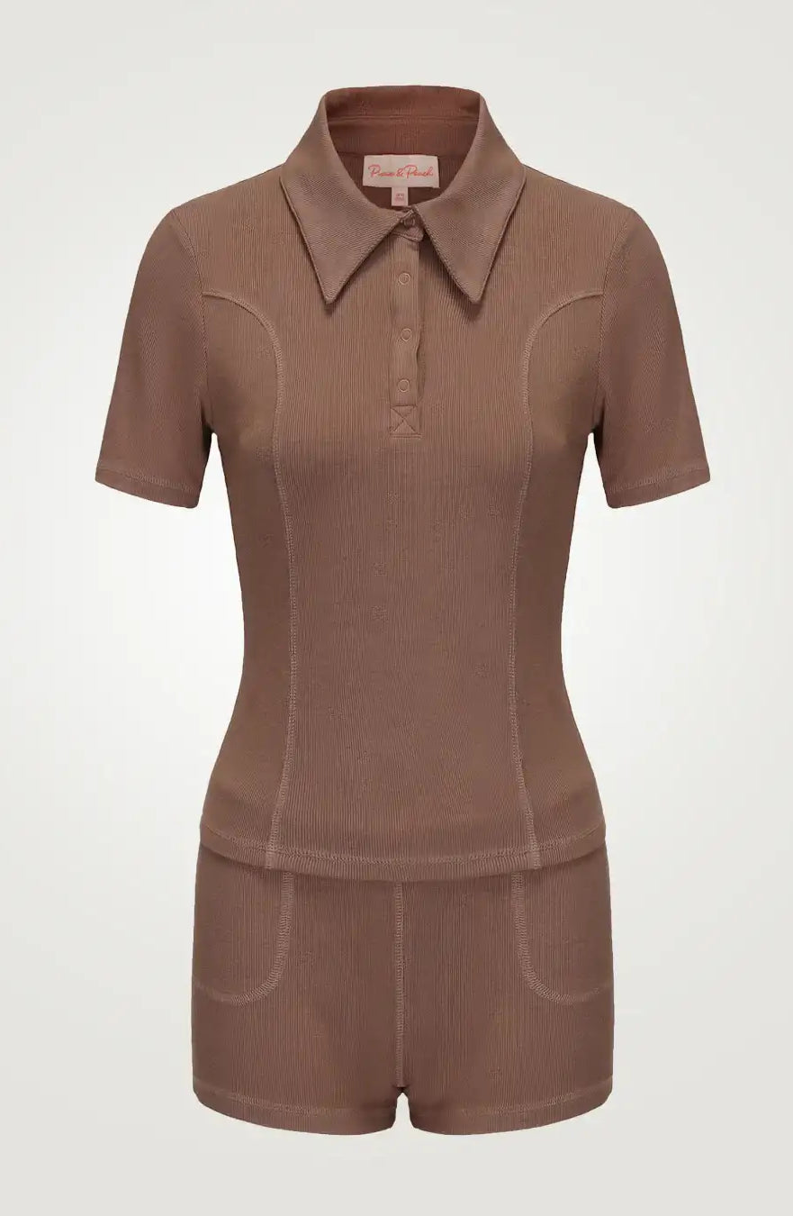 Pixie & Peach Peggy Rib Booty Short