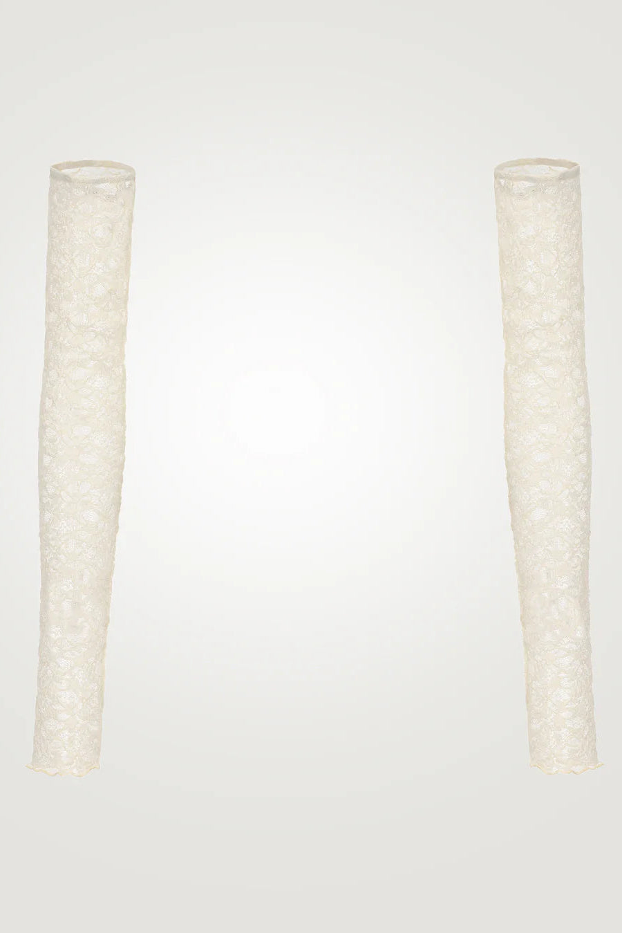 Two cylindrical glass vases with textured surfaces on a white background