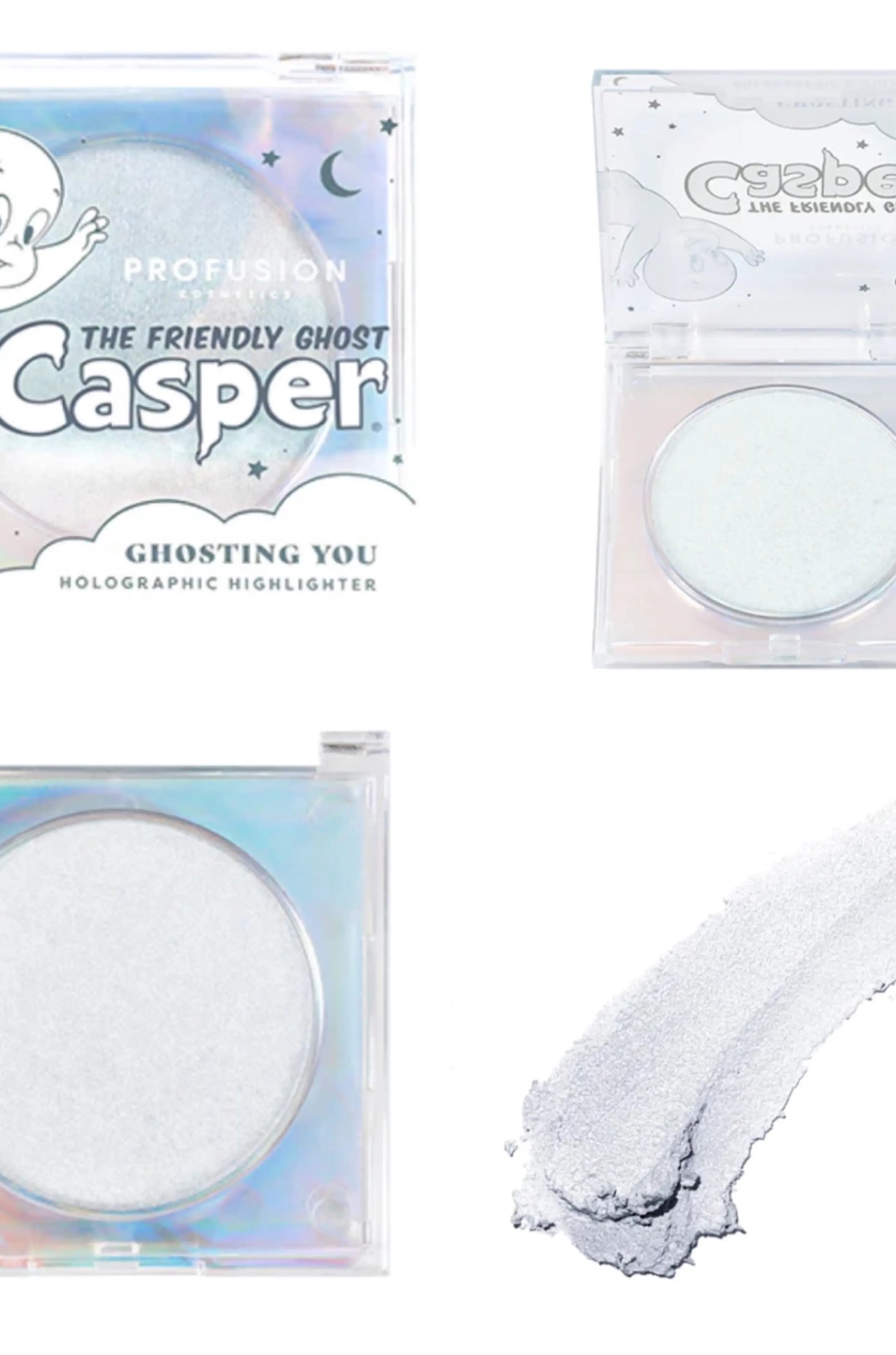 Profusion Cosmetics Casper the Friendly Ghost Holographic Highlighter Makeup Brushes by Profusion Cosmetics as seen on celebrities