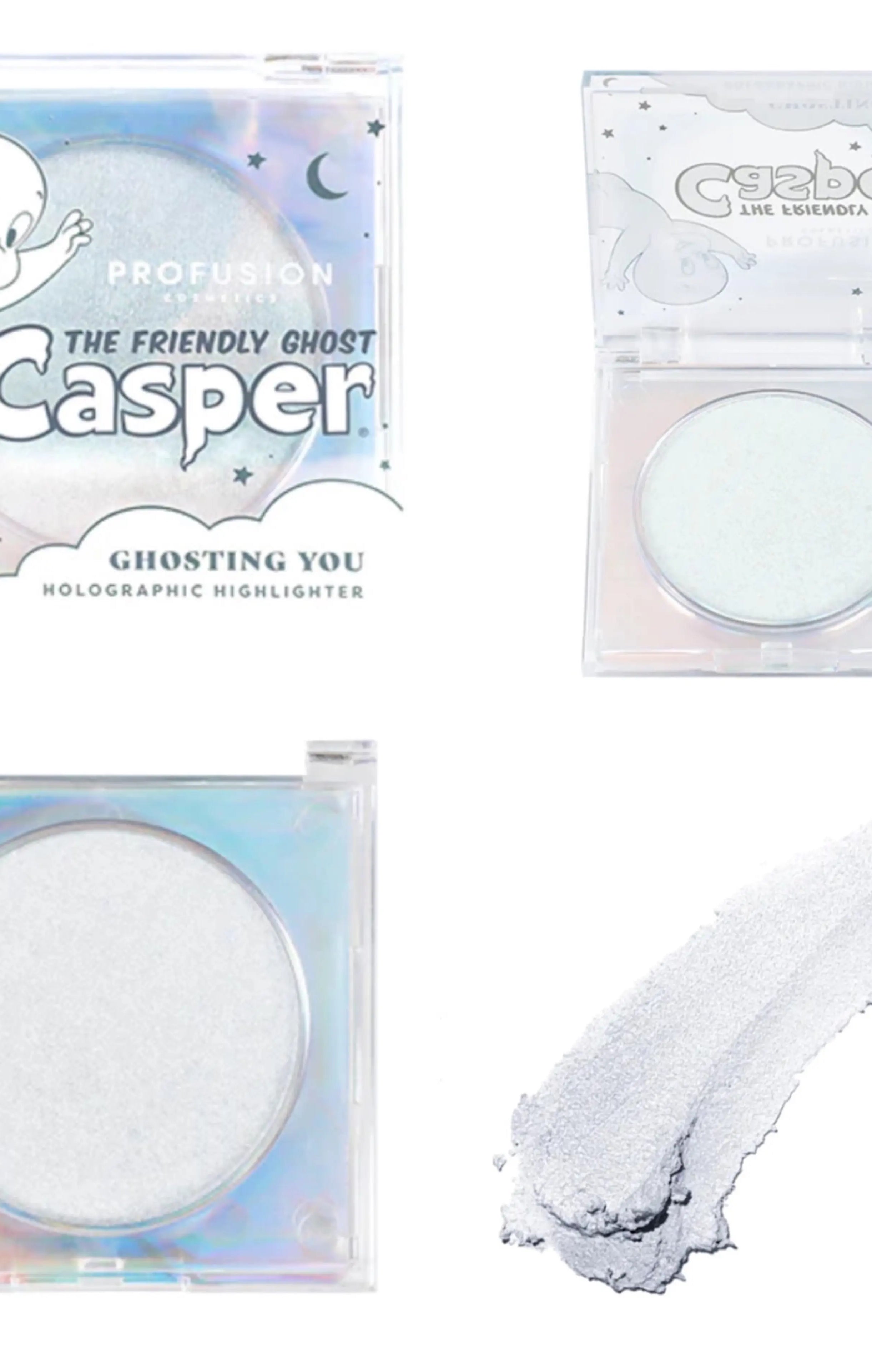 Profusion Cosmetics Casper the Friendly Ghost Holographic Highlighter Makeup Brushes by Profusion Cosmetics as seen on celebrities