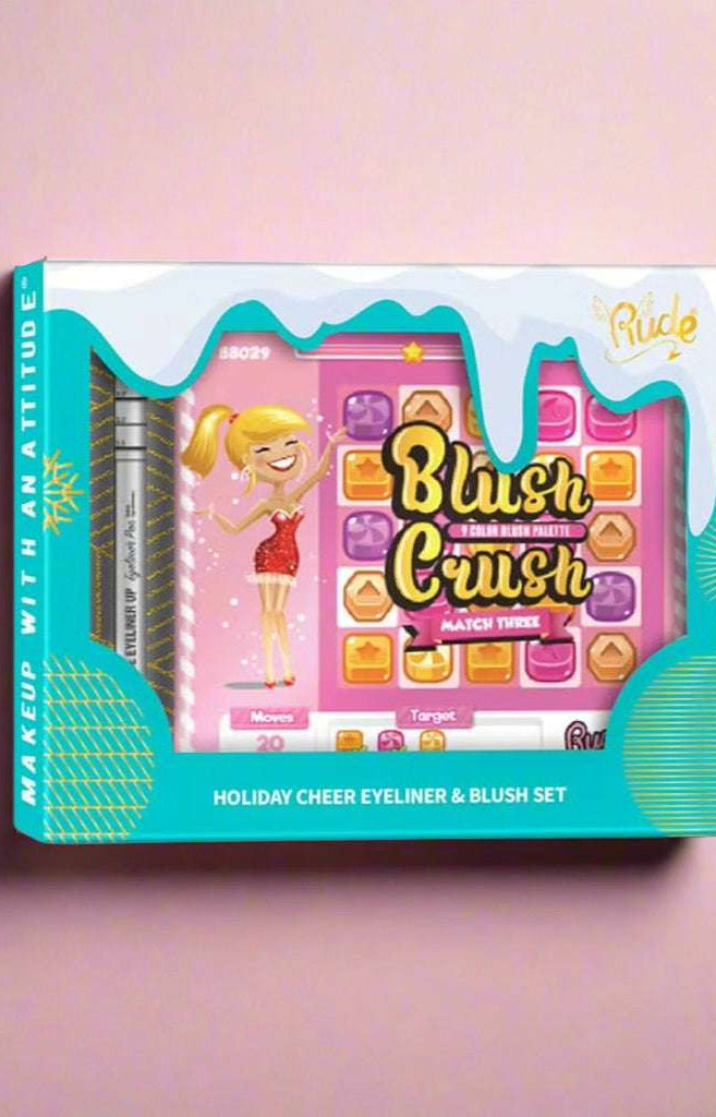 Rude Cosmetics Holiday Cheer Eyeliner & Blush Gift Set Beauty Kit by Rude Cosmetics as seen on celebrities