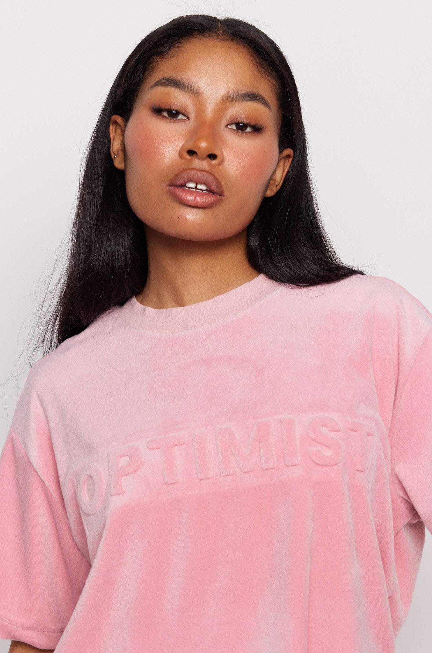 Samii Ryan Optimist Velour T-Shirt T-Shirts by Samii Ryan as seen on celebrities