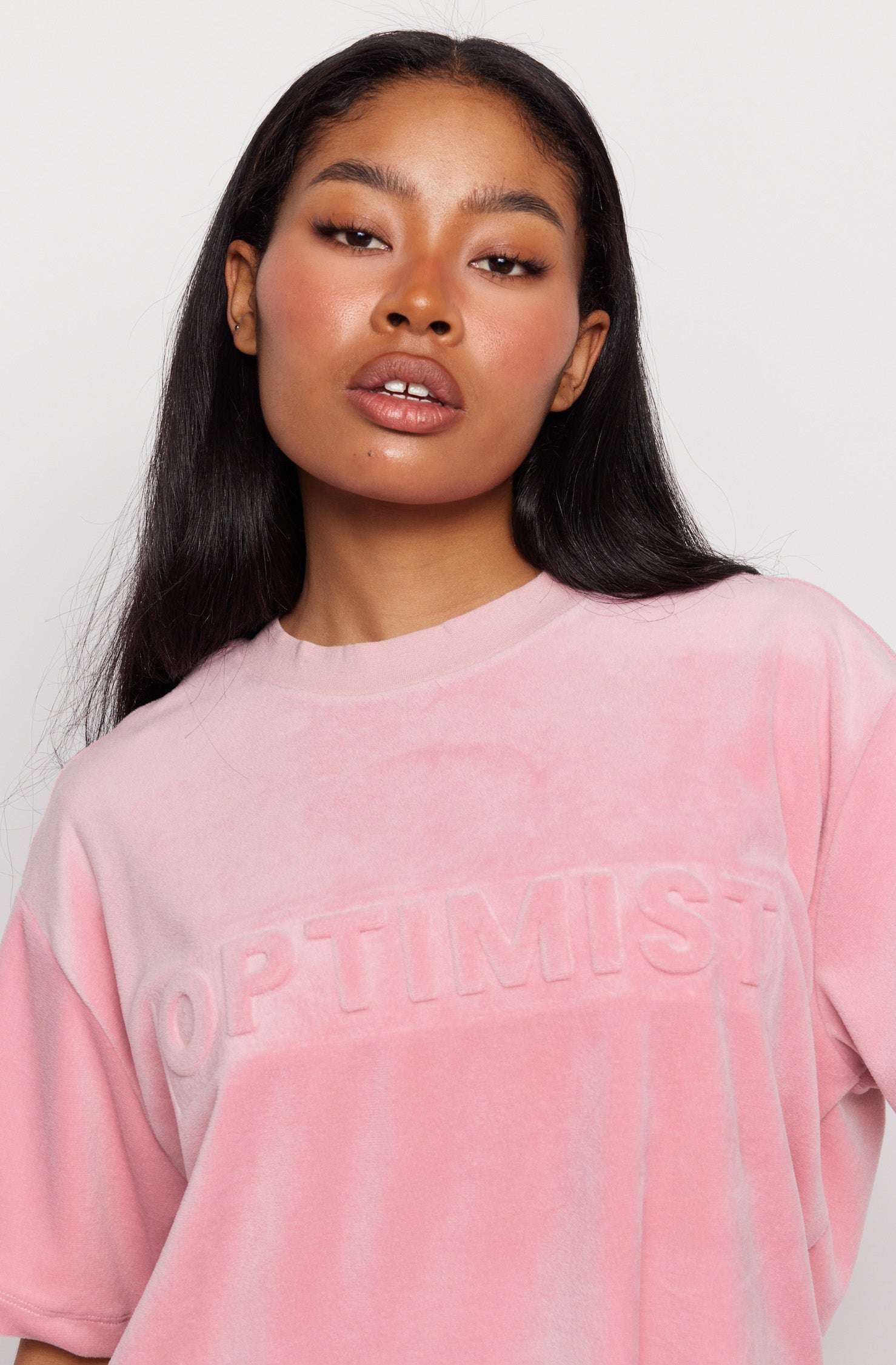 Samii Ryan Optimist Velour T-Shirt T-Shirts by Samii Ryan as seen on celebrities