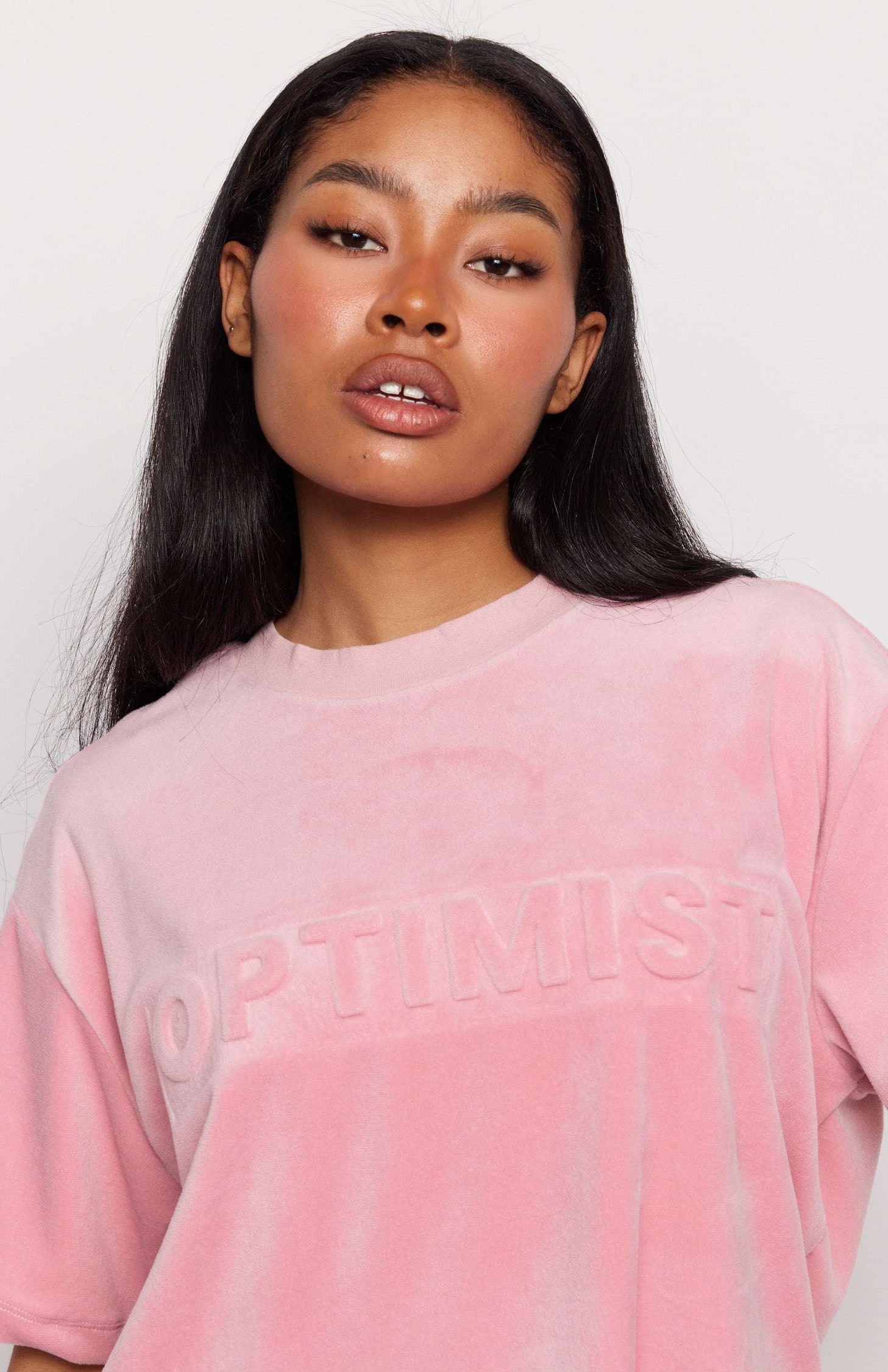 Samii Ryan Optimist Velour T-Shirt T-Shirts by Samii Ryan as seen on celebrities