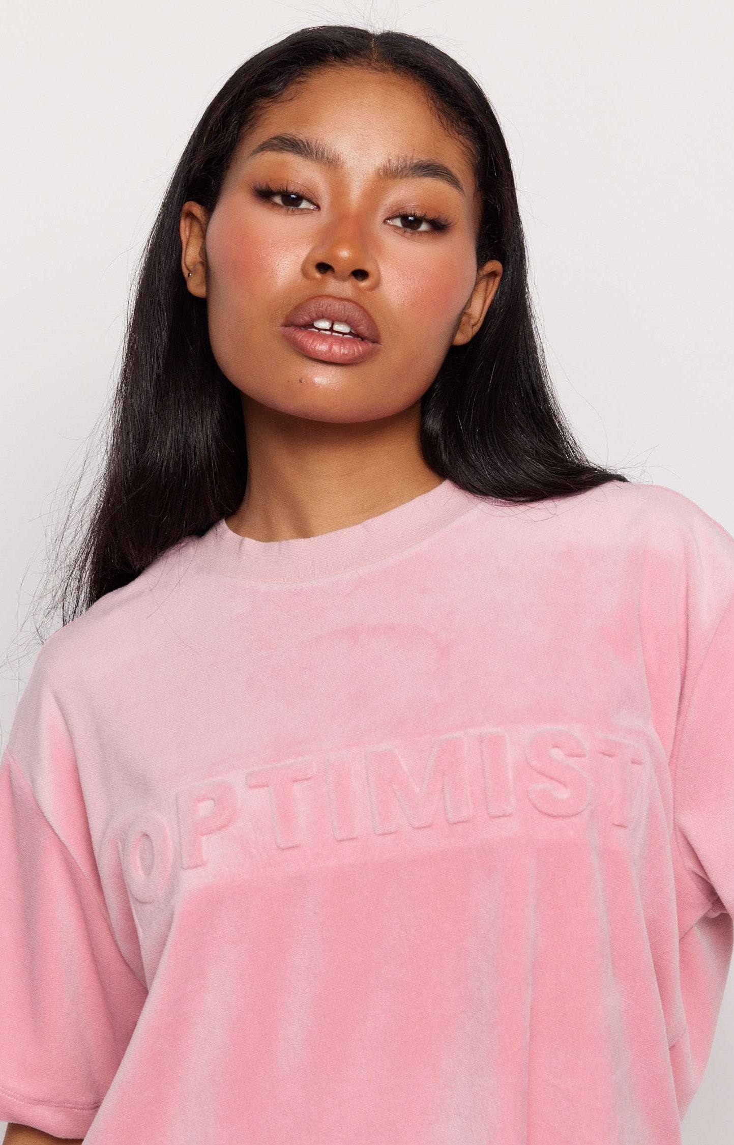 Samii Ryan Optimist Velour T-Shirt T-Shirts by Samii Ryan as seen on celebrities