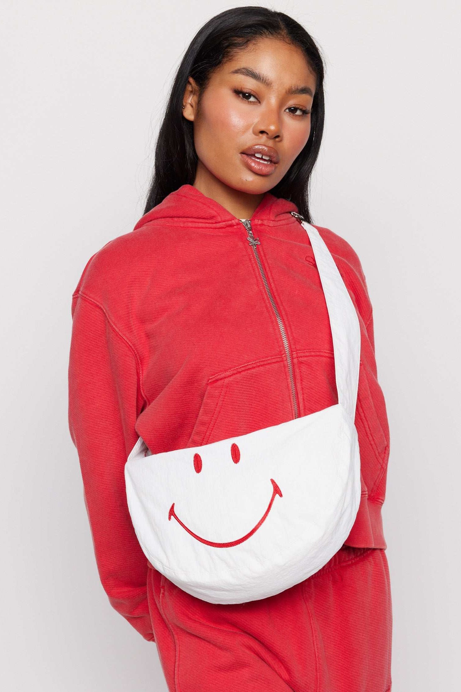 Samii Ryan x Smiley® Nylon Crossbody Bag Cross Body Bag by Samii Ryan as seen on celebrities