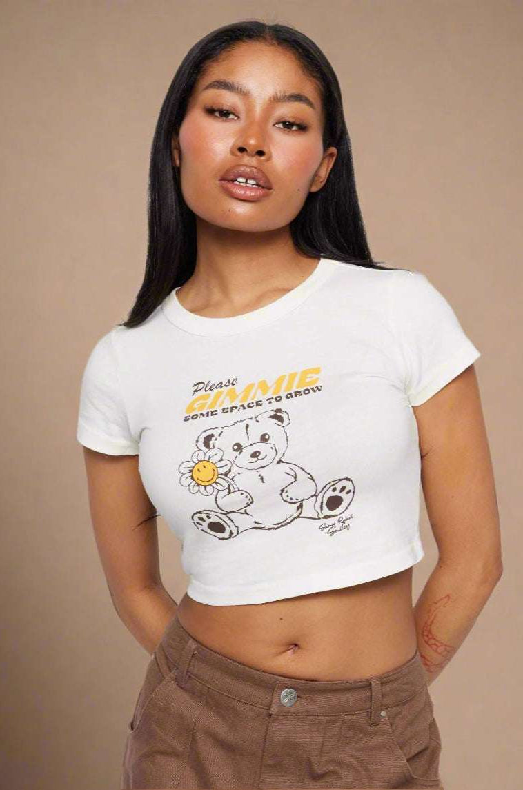 Samii Ryan x Smiley® Gimme Space Baby Tee T-Shirt by Samii Ryan as seen on celebrities