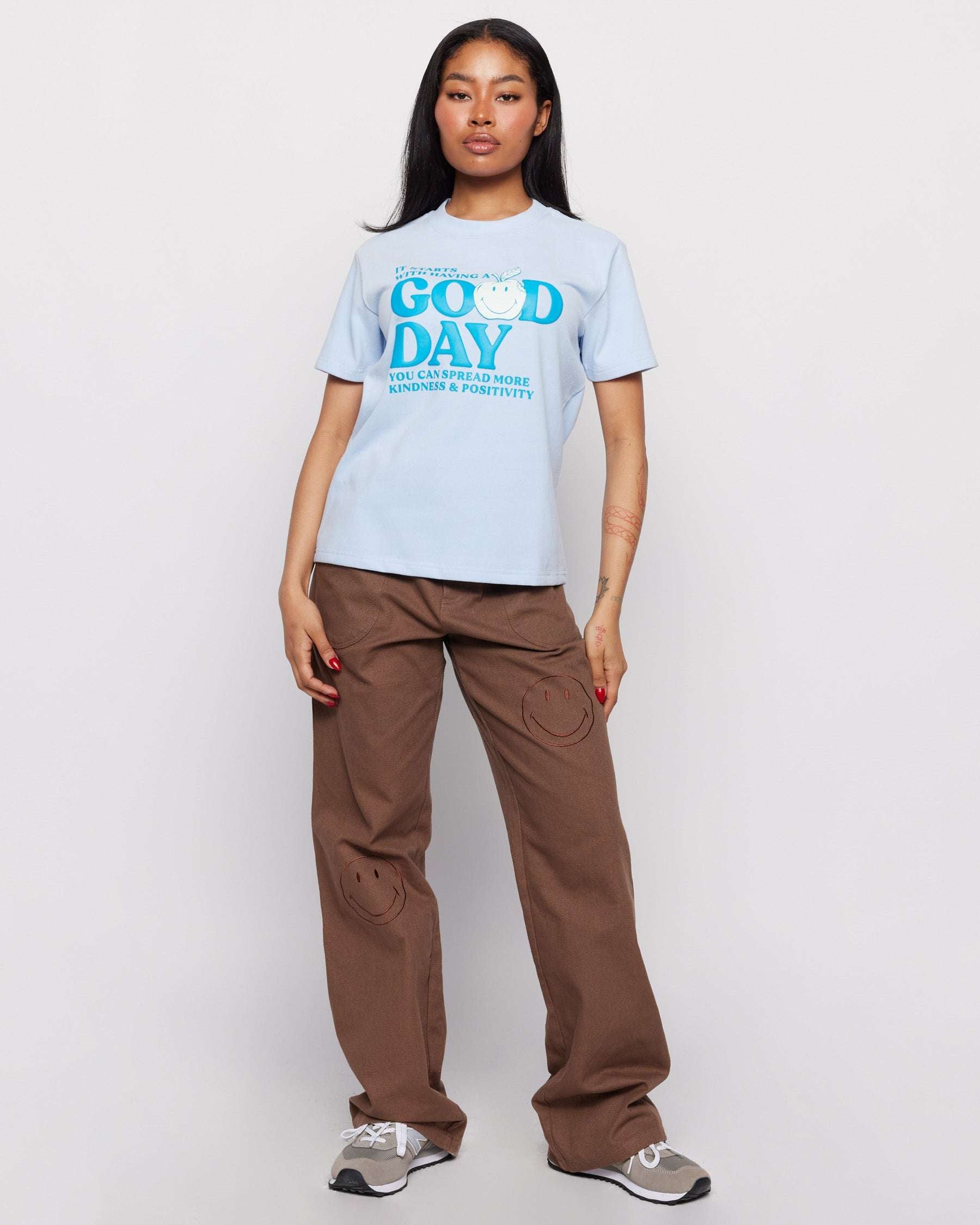 Samii Ryan x Smiley® Good Day Boxy Tee T-Shirt by Samii Ryan as seen on celebrities