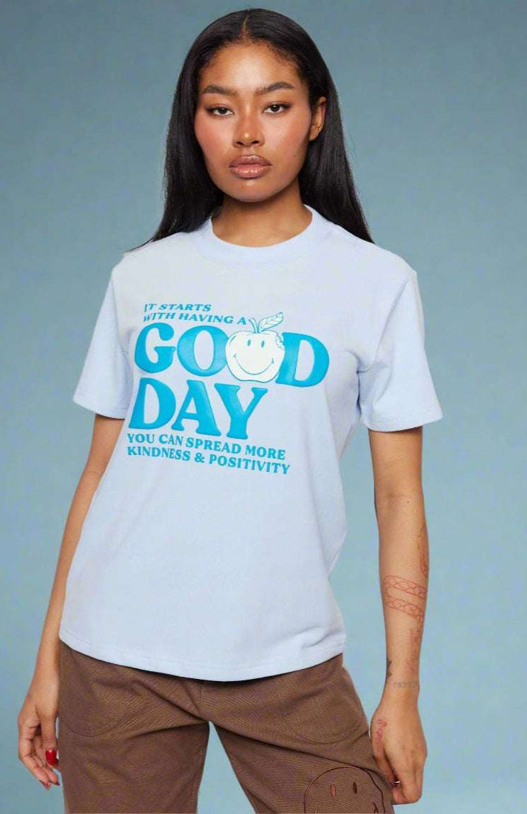 Samii Ryan x Smiley® Good Day Boxy Tee T-Shirt by Samii Ryan as seen on celebrities