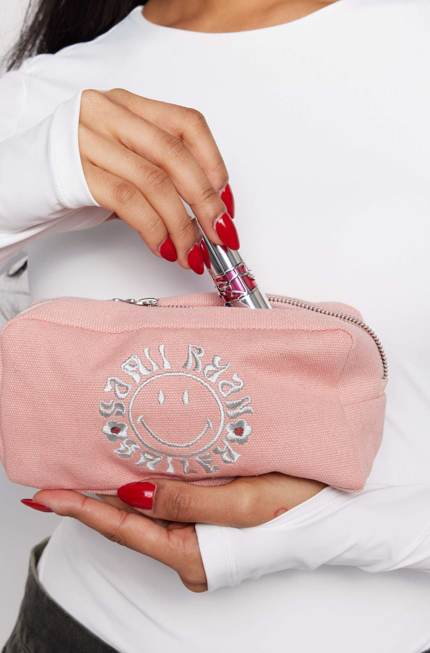 Samii Ryan x Smiley® Find Positivity Makeup Bag Cosmetic Case by Samii Ryan as seen on celebrities