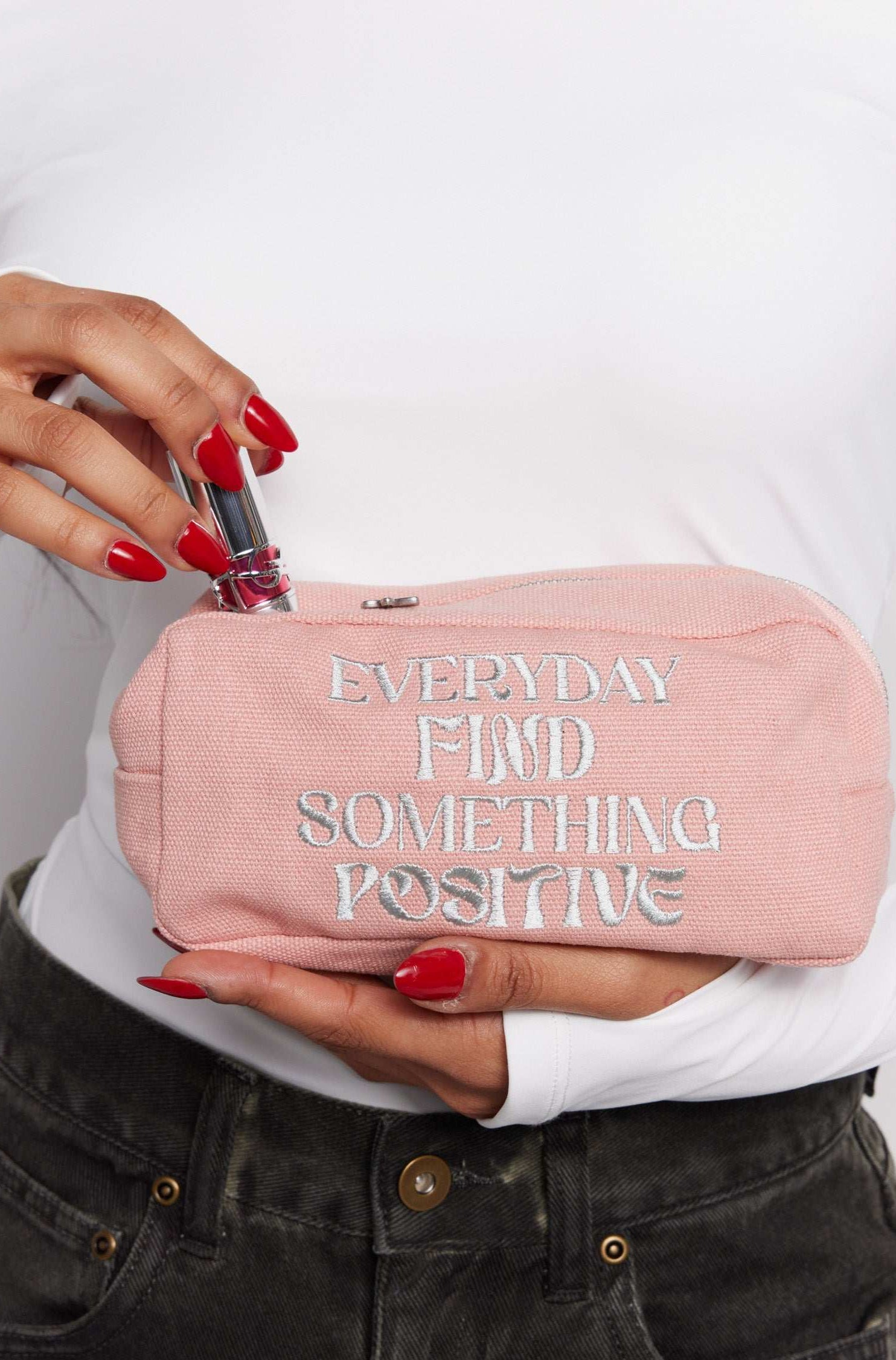 Samii Ryan x Smiley® Find Positivity Makeup Bag Cosmetic Case by Samii Ryan as seen on celebrities