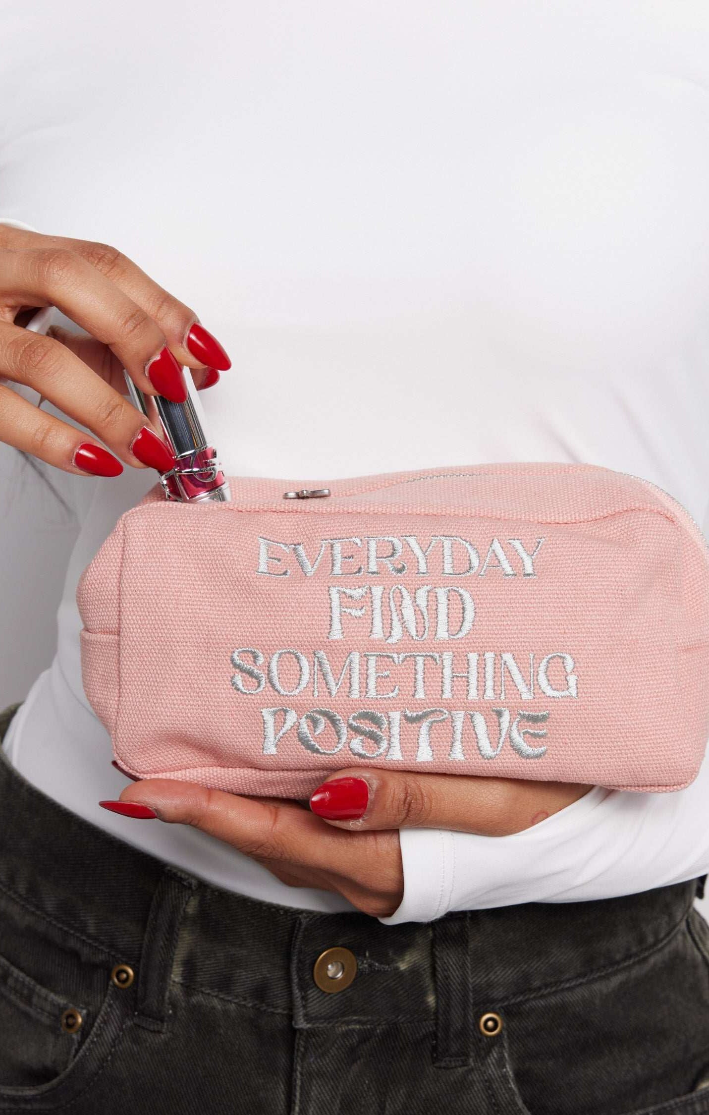 Samii Ryan x Smiley® Find Positivity Makeup Bag Cosmetic Case by Samii Ryan as seen on celebrities