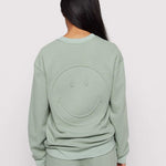 Samii Ryan Smiley® Thermal Crewneck Sweatshirt by Samii Ryan as seen on celebrities