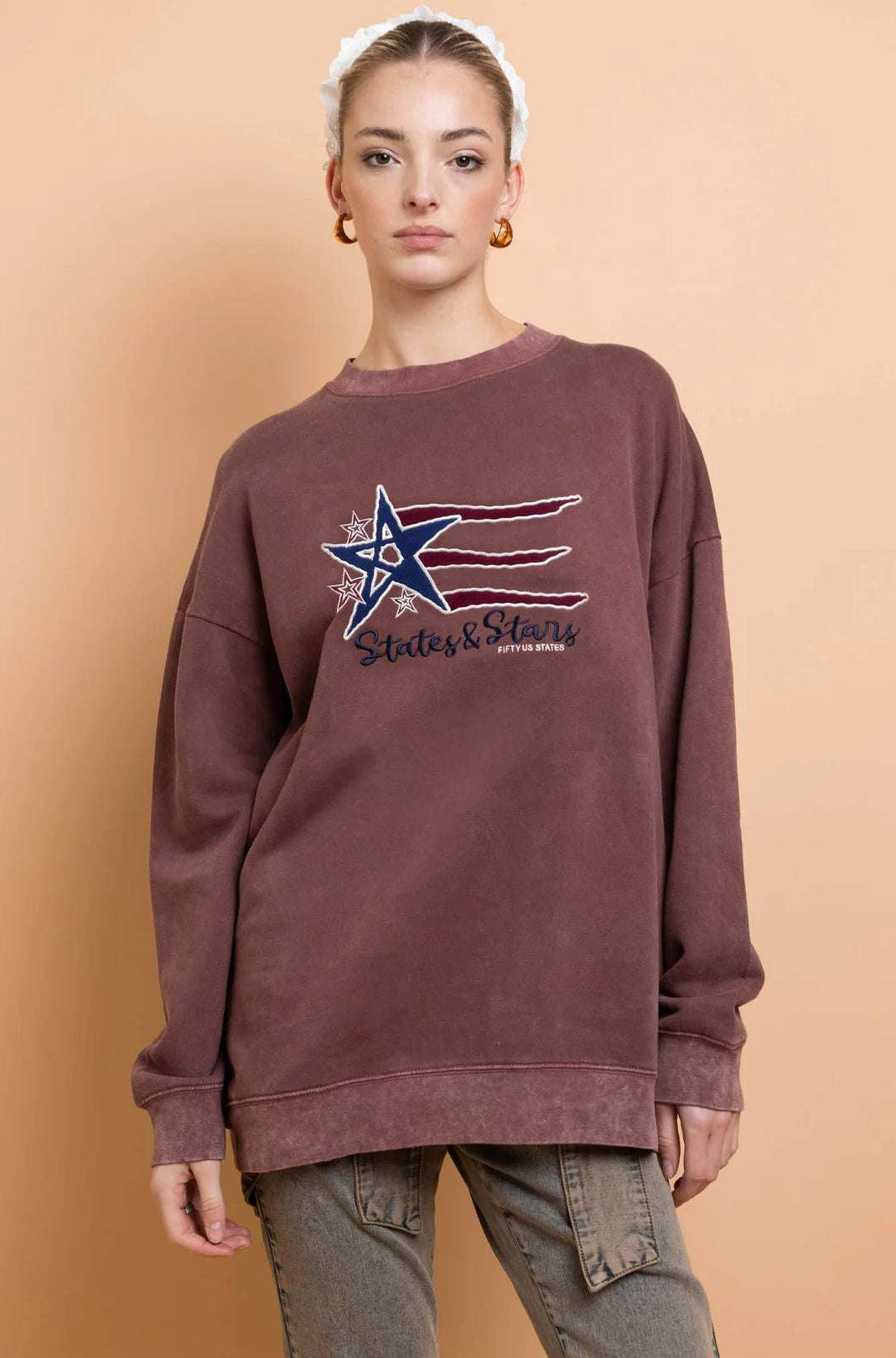 Daisy Street States and Stars Vintage Sweater Sweater by Daisy Street as seen on celebrities