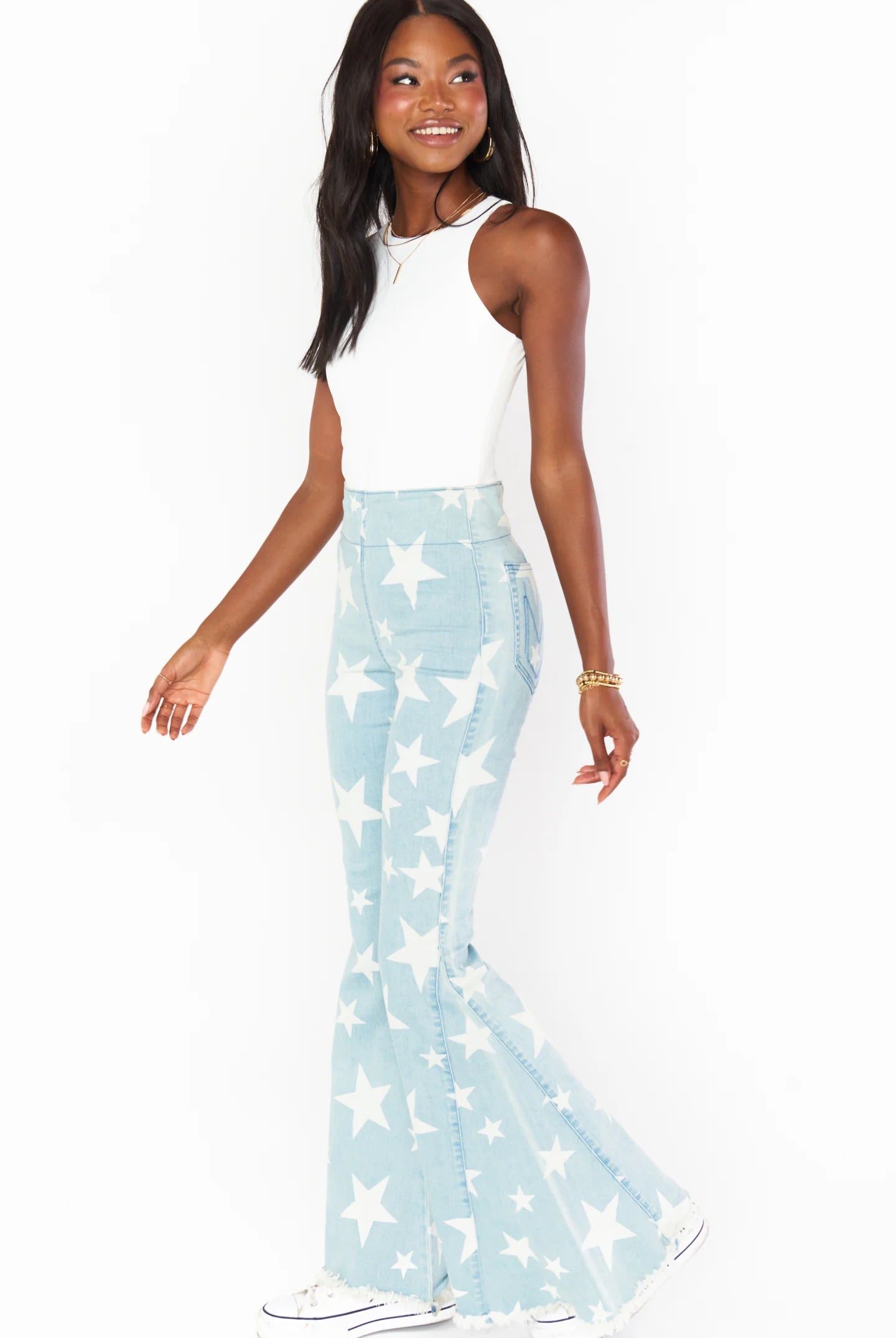Show Me Your Mumu Berkeley Star Bells Flared Jeans by Show Me Your Mumu – Jeans – XS | Spoiled Brat UK