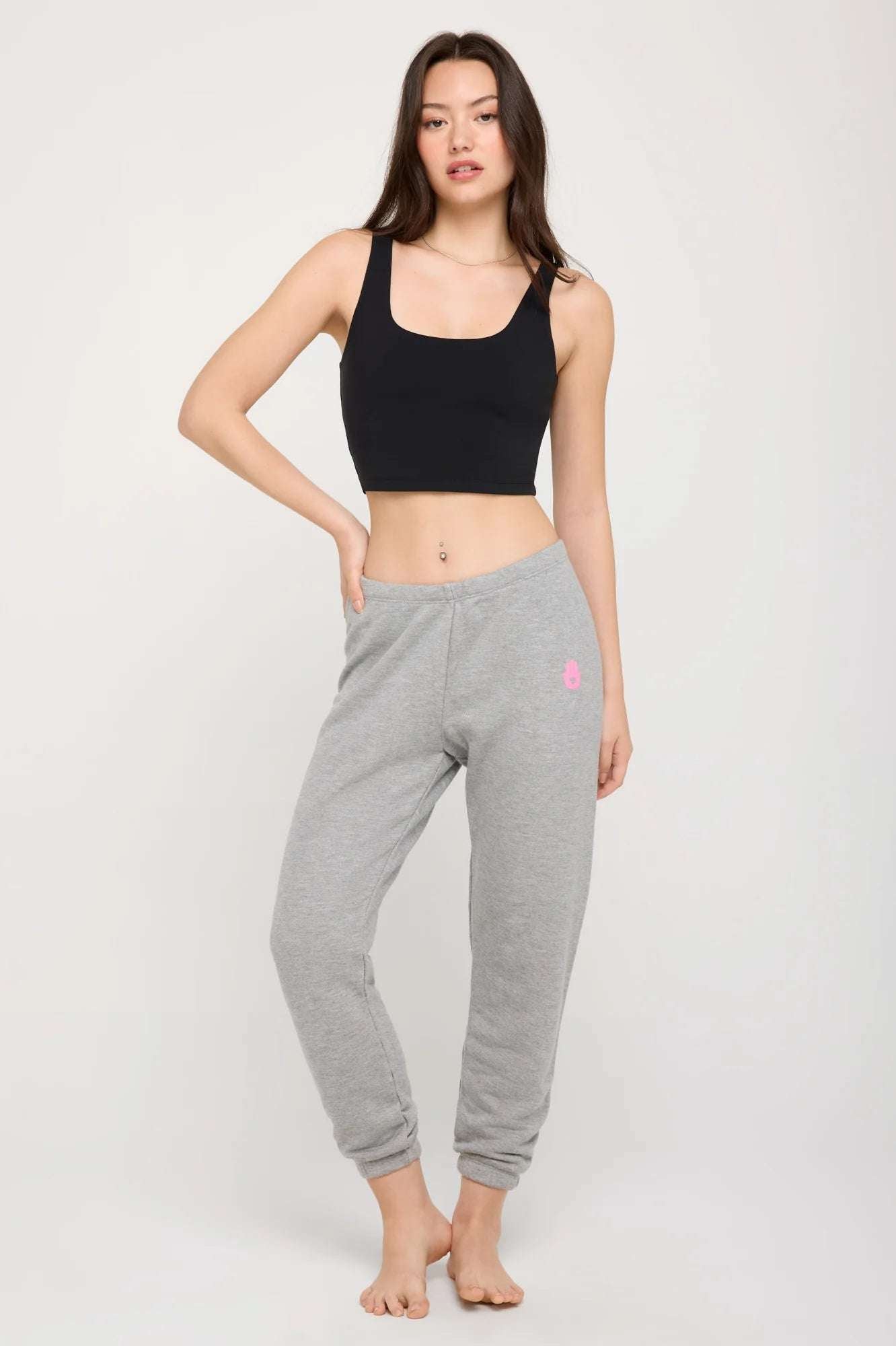 Spiritual Gangster Hamsa Luna Sweatpant Jogger Bottoms by Spiritual Gangster as seen on celebrities