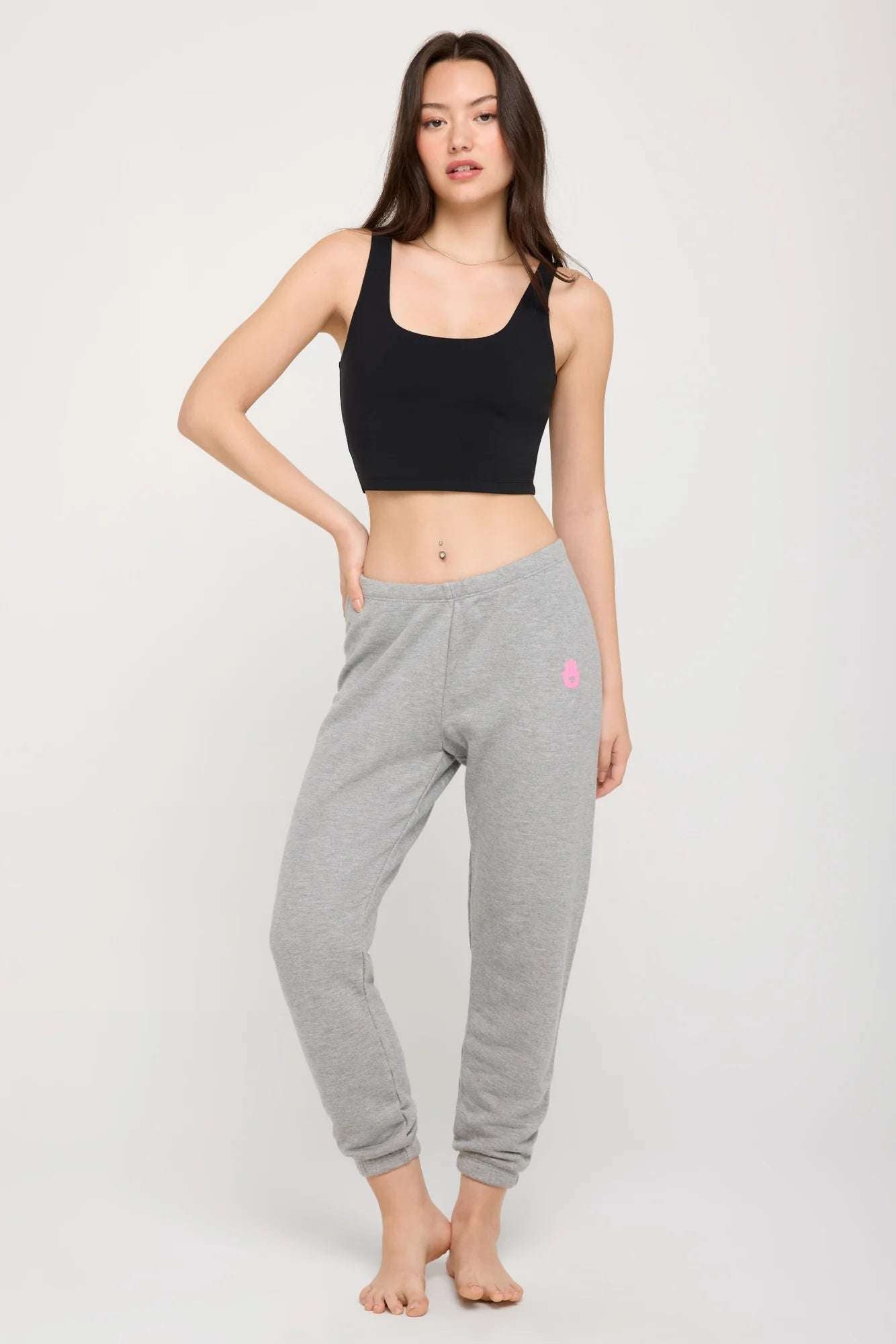 Spiritual Gangster Hamsa Luna Sweatpant Jogger Bottoms by Spiritual Gangster as seen on celebrities