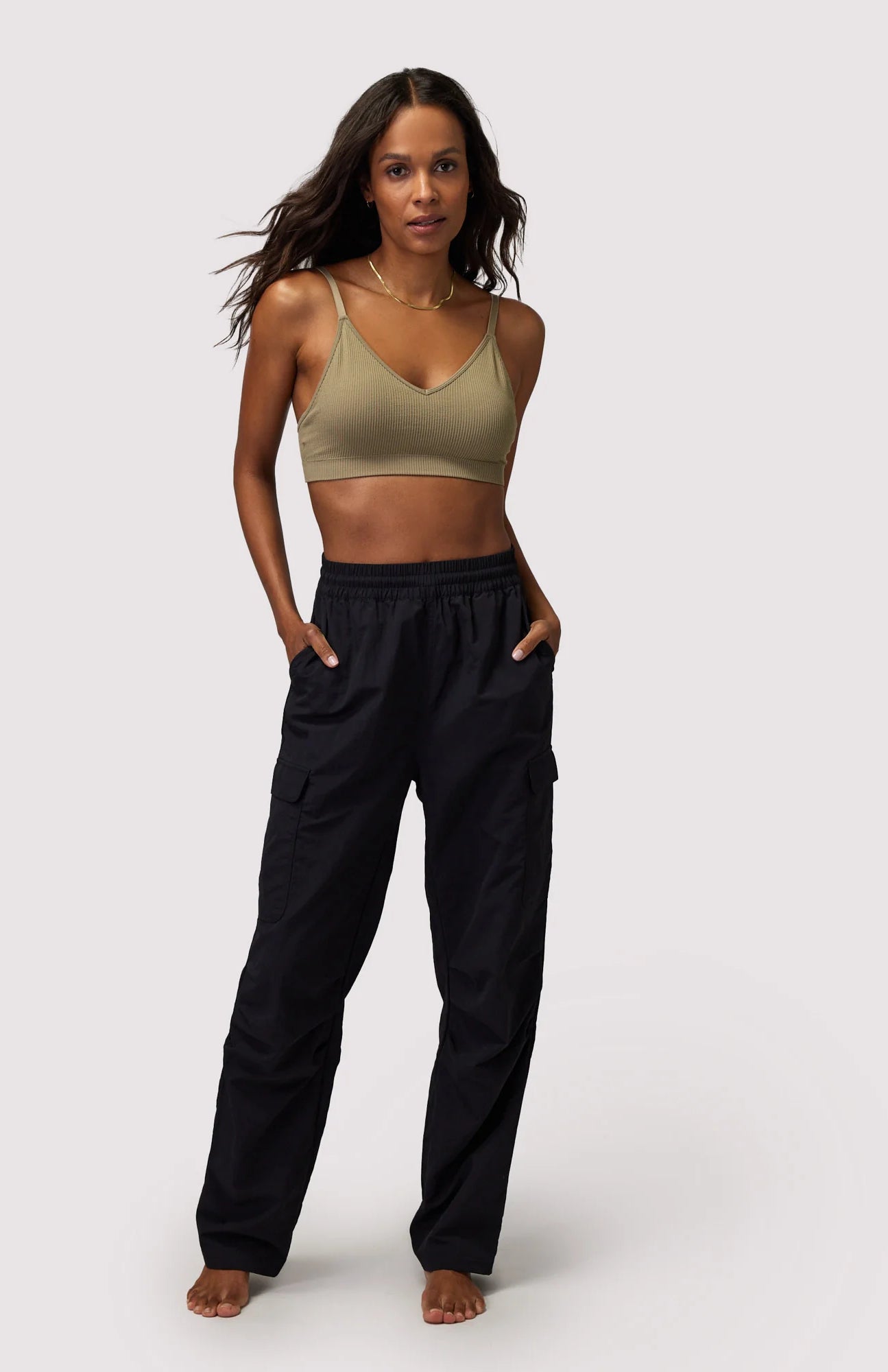 Spiritual Gangster Journey Cargo Pants in Black Cargo Pants by Spiritual Gangster as seen on celebrities